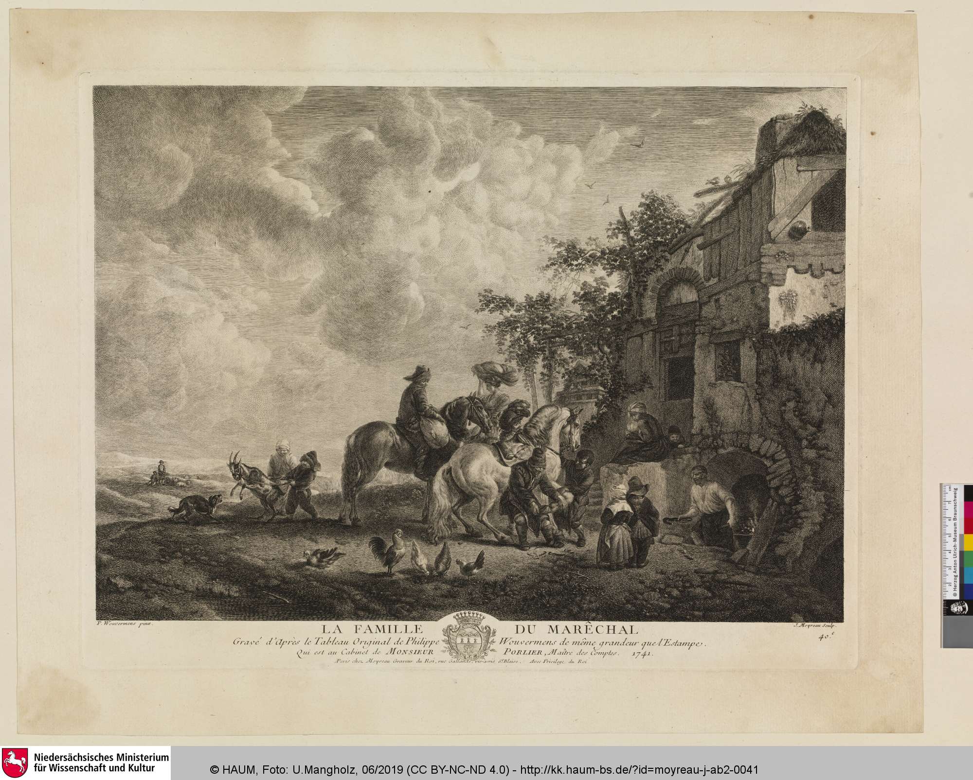 La famille du marêchal, Jean Moyreau, 1741