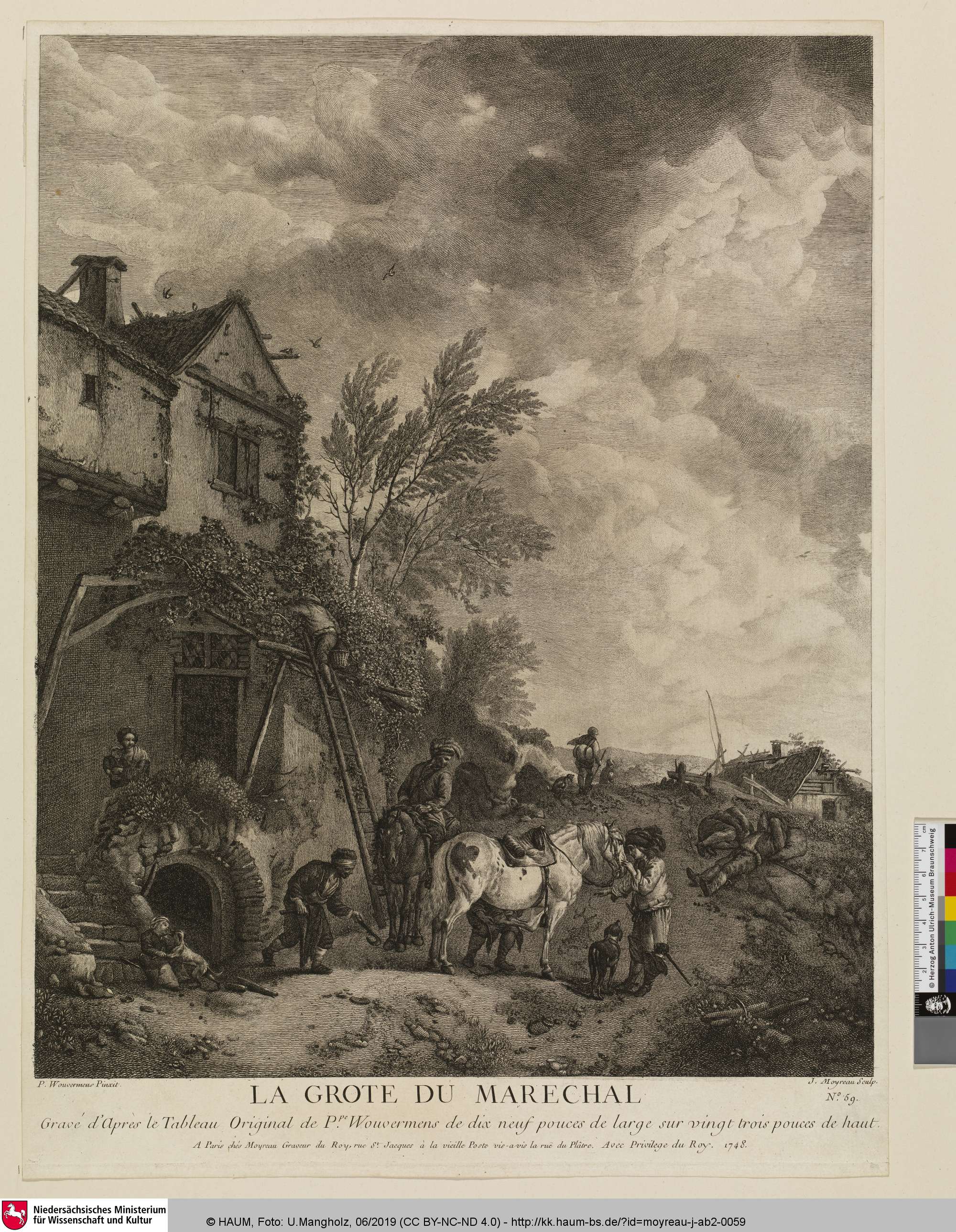 La grote du marechal, Philips Wouwerman, 1748