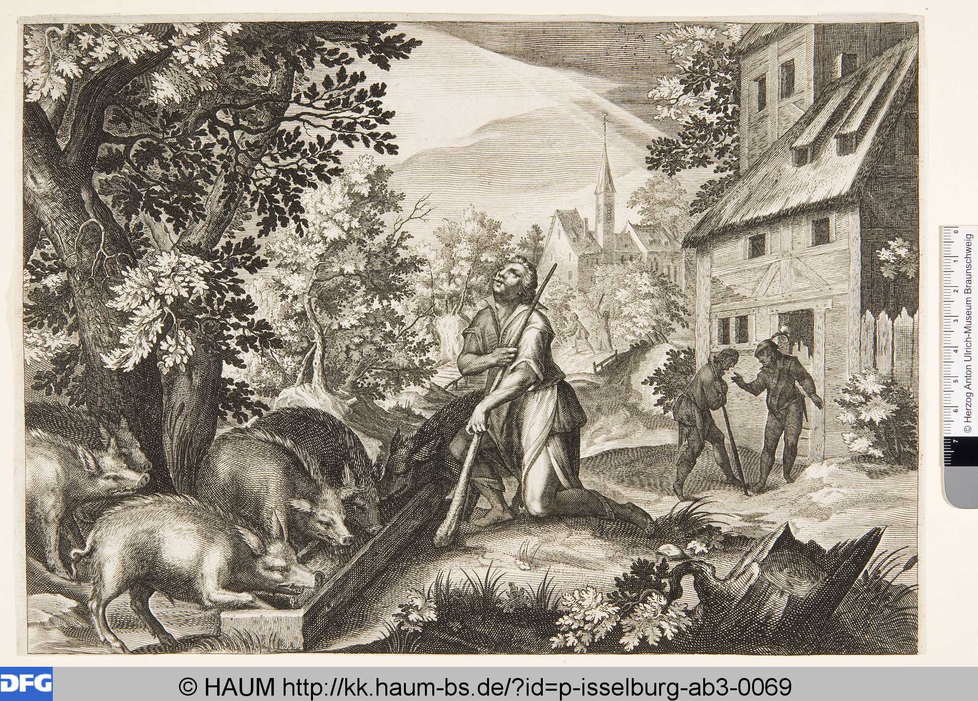 Der verlorene Sohn hütet die Schweine, Balthasar Caimox, 1613–1614