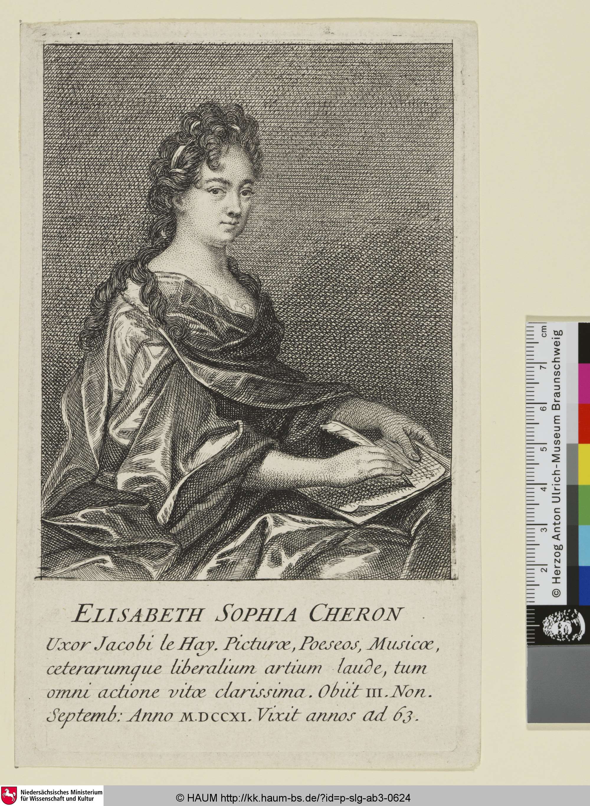 Elisabeth Sophia Cheron [Elisabeth Sophia Cheron (le Hay)], Élisabeth Sophie Chéron, 1711