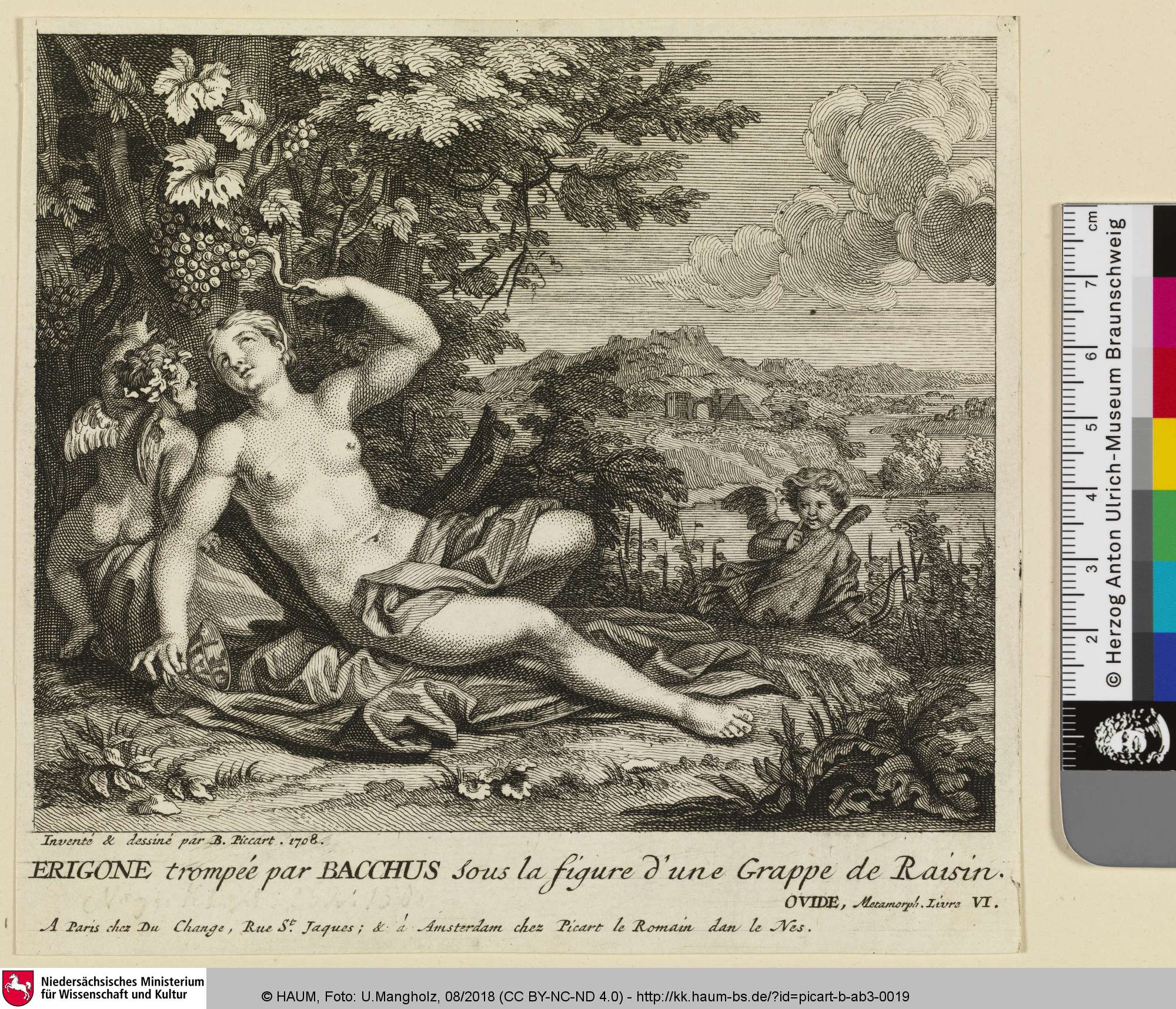 [Bacchus et Erigone; Bacchus und Erigone], Gaspard Duchange, 1708