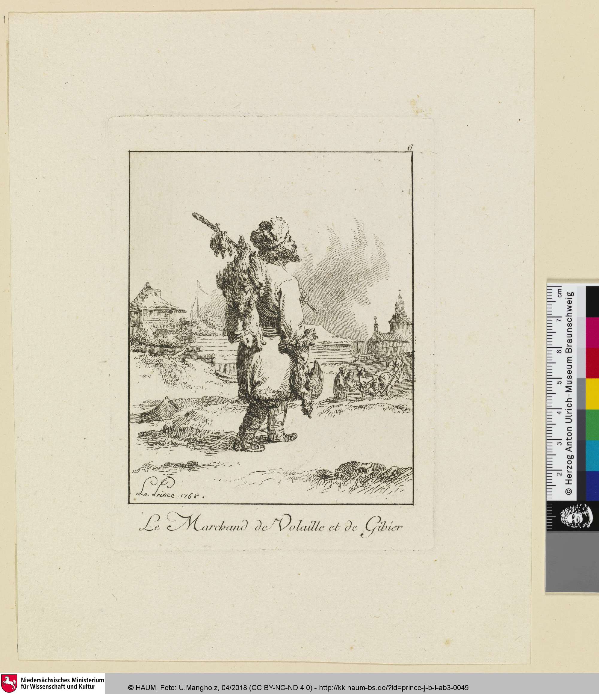 Le Marchand de Volaille et de Gibier [Der Geflügel- und Wildhändler], Jean-Baptiste Le Prince, 1768