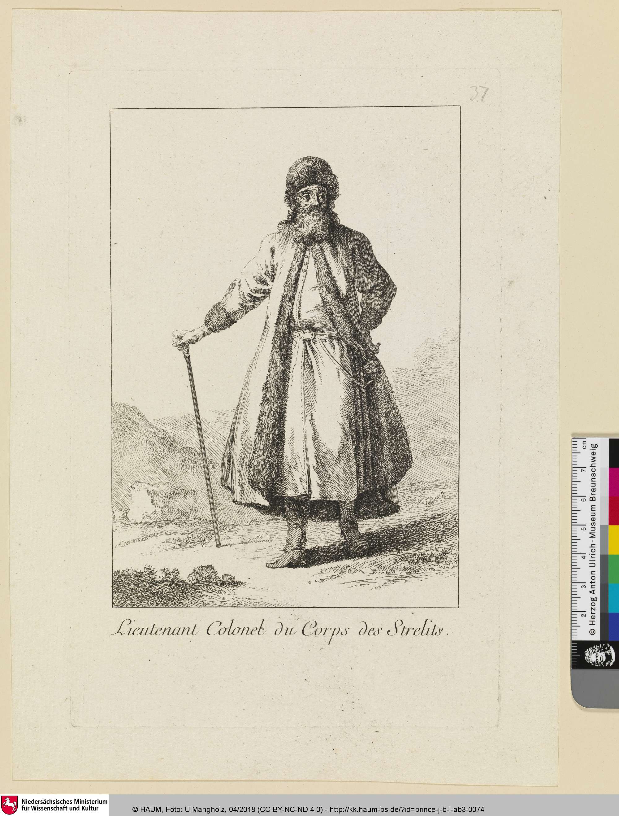 Lieutenant Colonel du Corps des Strelits [Oberstleutnant des Korps der Strelizen], Jean-Baptiste Le Prince, 1764