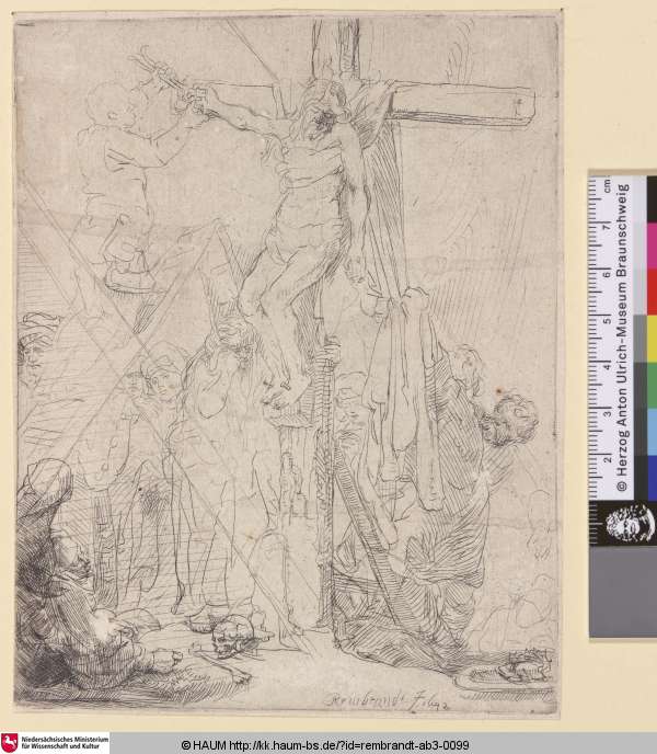 [Skizze mit der Kreuzabnahme; The Descent from the Cross. A Sketch; Descente de croix], Rembrandt, 1642