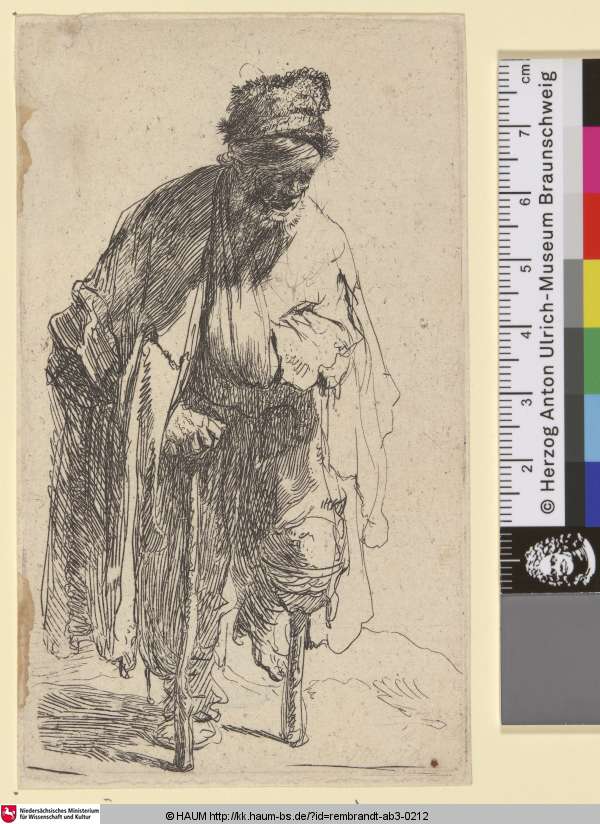 [Bettler mit einem Holzbein; Beggar with a Wooden Leg; Gueux estropié], Rembrandt, 1630