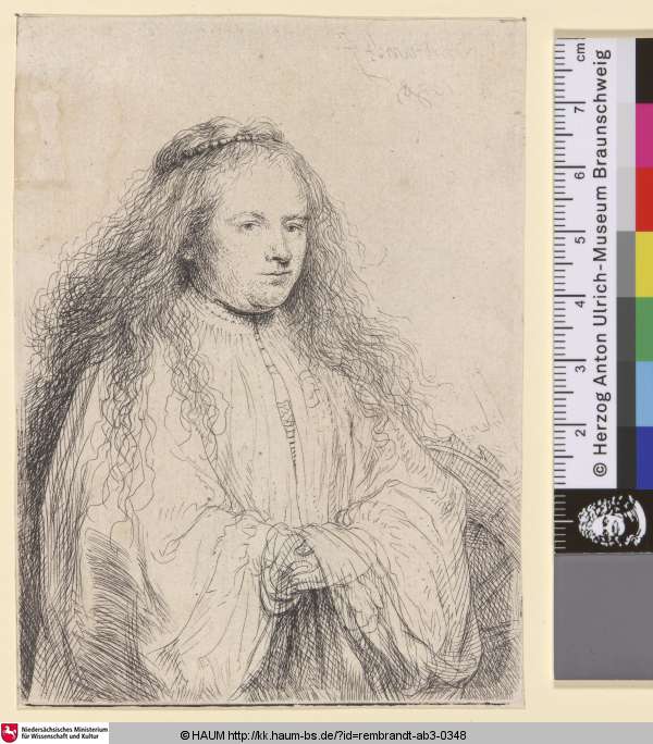 [Die Hl. Katharina; Die jüdische Braut, kleine Platte; St Catherine ('The Little Jewish Bride'); La petite mariée Juive], Rembrandt, 1638