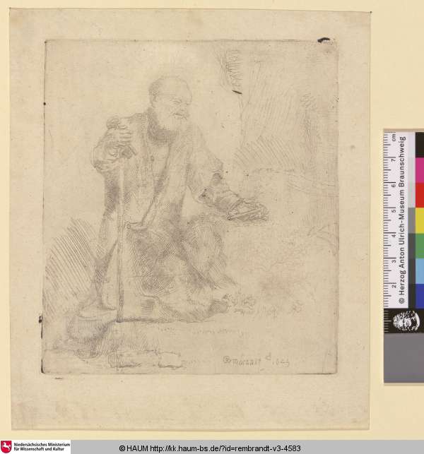 [Der Hl. Petrus in Buße; St. Peter in Penitence; S. Pierre], Rembrandt, 1645