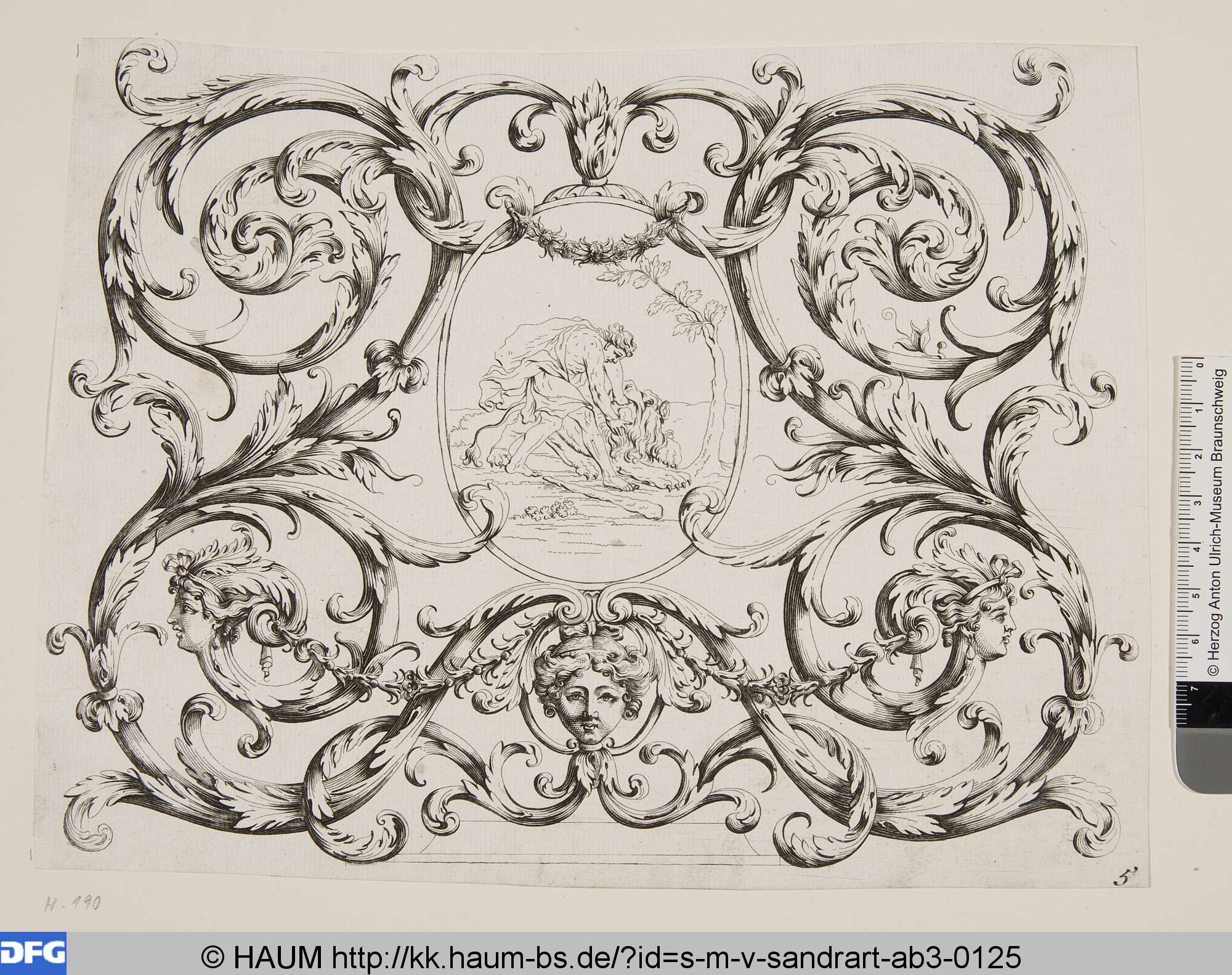 Herkules tötet den Nemëischen Löwen, Paul Androuet Du Cerceau, 1678–1716