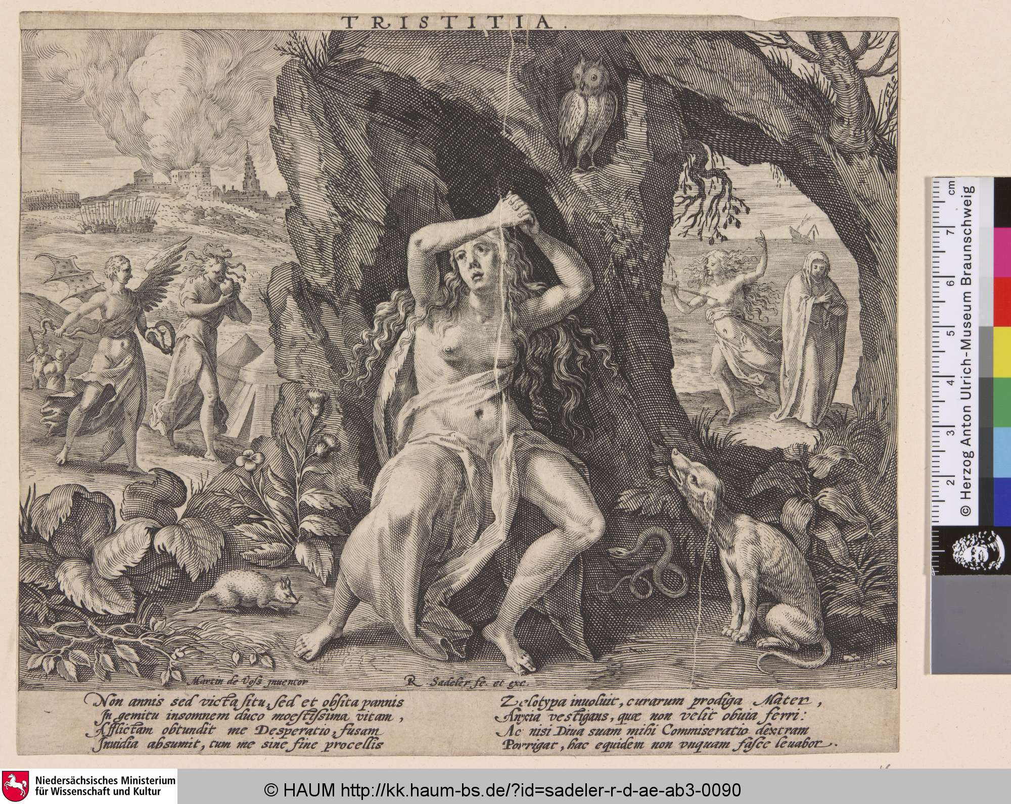 Tristitia, Raphael Sadeler, 1580–1632