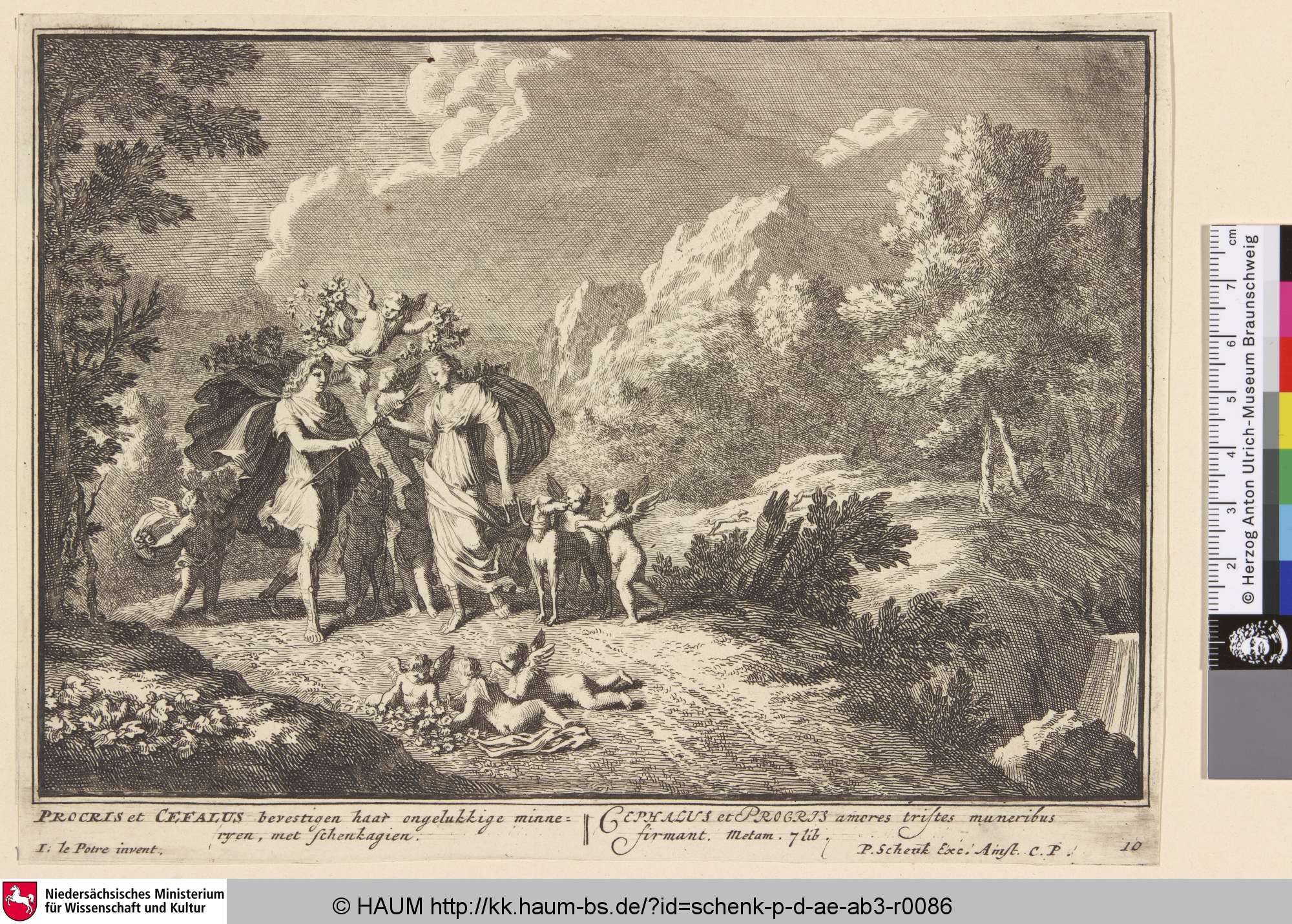 Procris et Cefalus, Pieter Schenk, 1665–1715