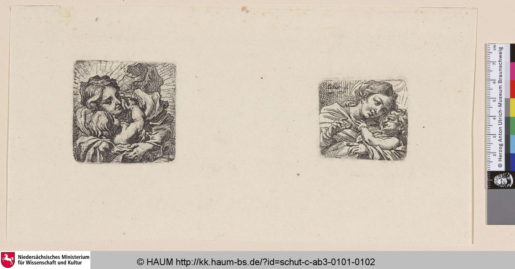 links: [Maria mit dem Kind im Arm; Virgin and Child, turned to right], Cornelis Schut, 1617–1655