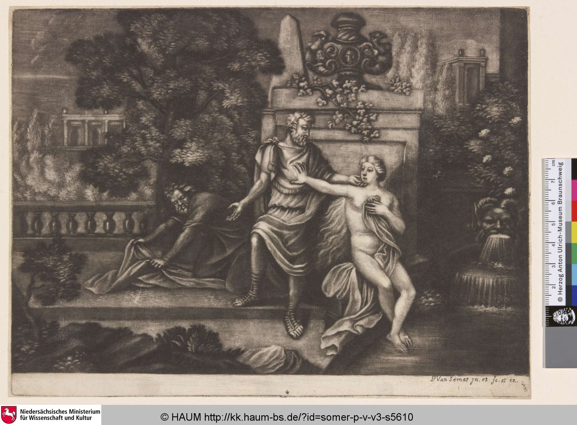 [Susanna im Bade; Susanna and the elders], Paul II van Somer, 1669–1694