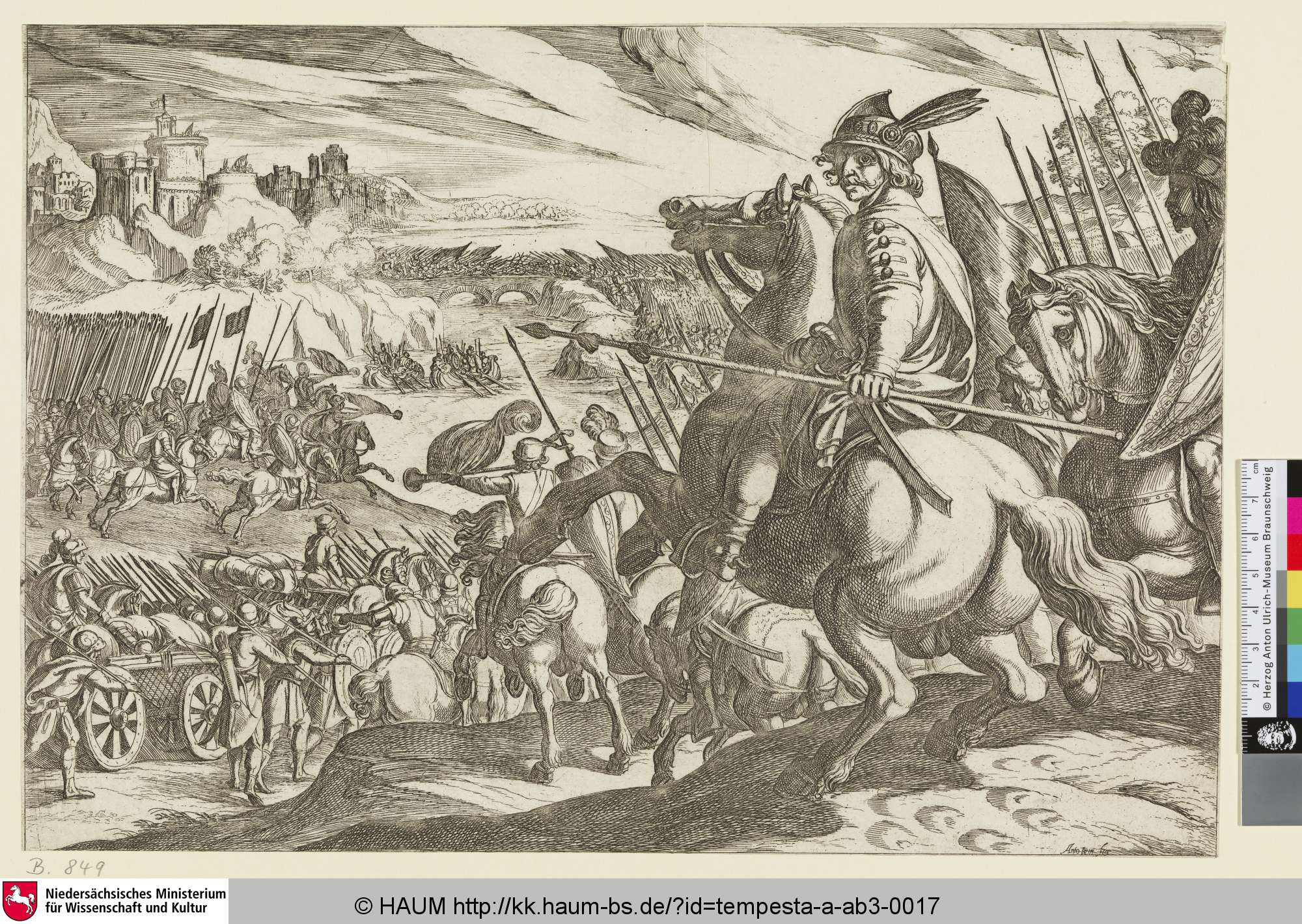 [Angreifende Soldaten stürmen eine Brücke], Antonio Tempesta, 1590–1610
