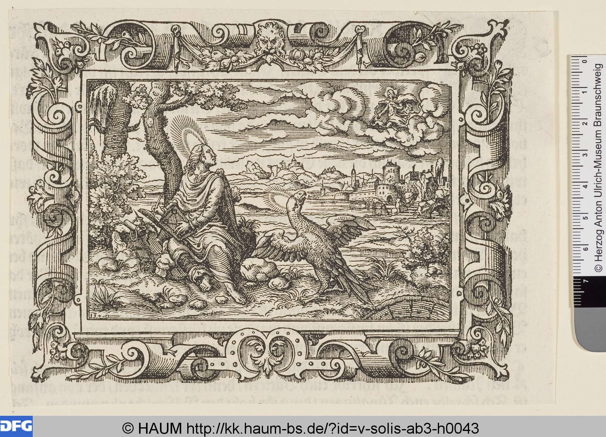 Johannes schreibt das Evangelium, Virgil Solis, 1560