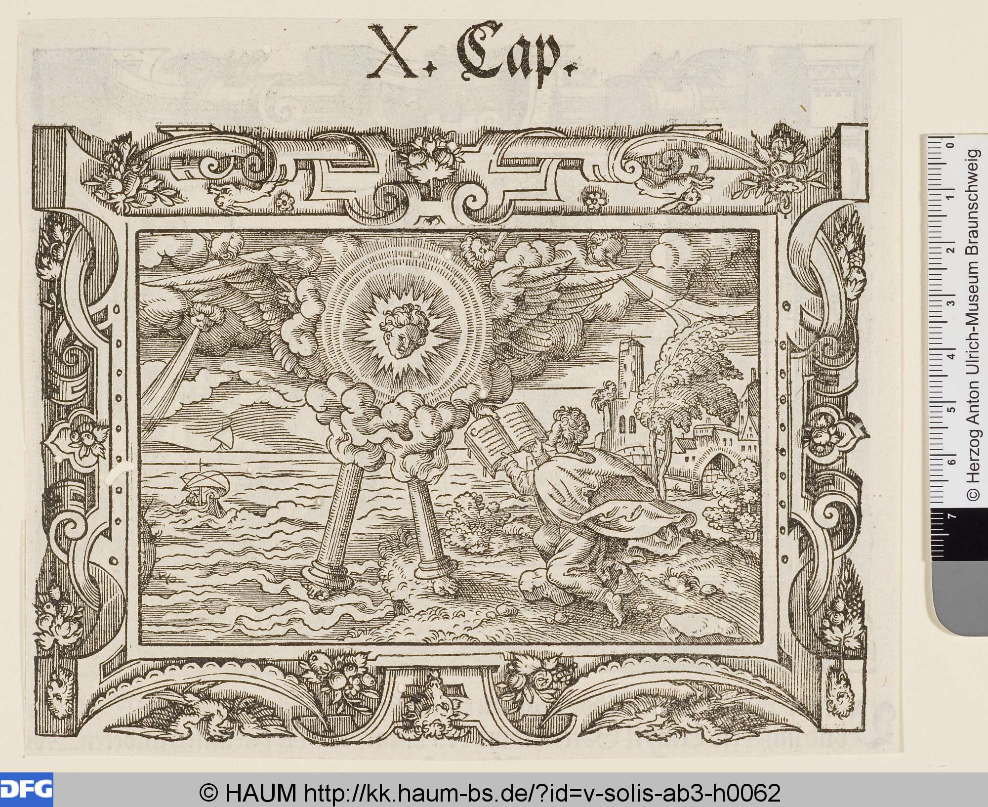 Johannes empfängt das Buch aus der Hand des Engels, Virgil Solis, 1560