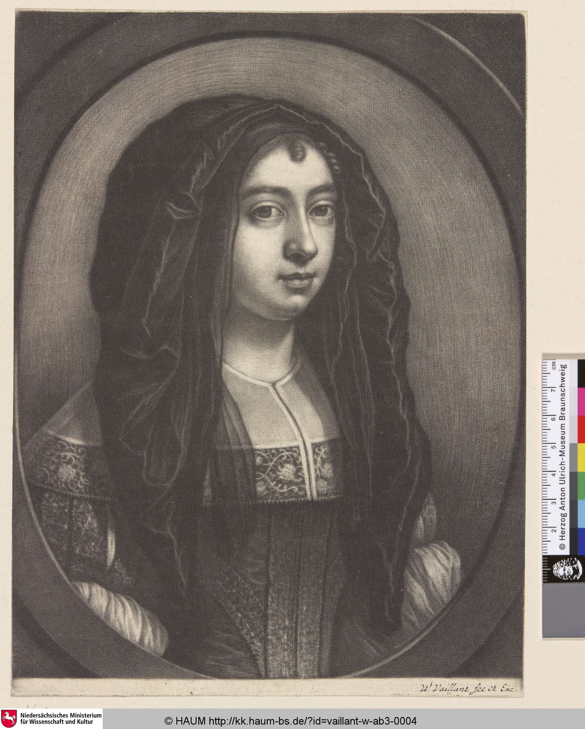 [Bildnis einer Dame mit Schleier; Portrait of a Woman with a Veil], Wallerant Vaillant, 1643–1677