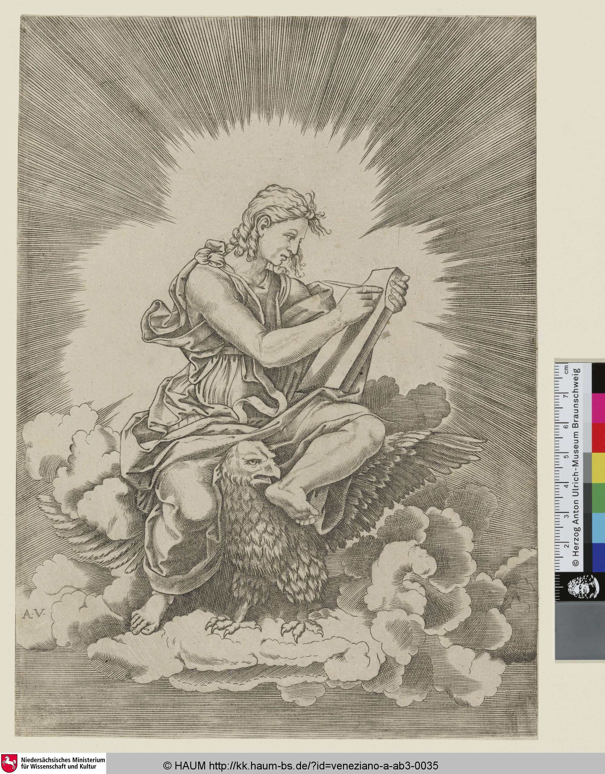 [S. Jean; Der Evangelist Johannes], Antonio Salamanca, 1518–1530