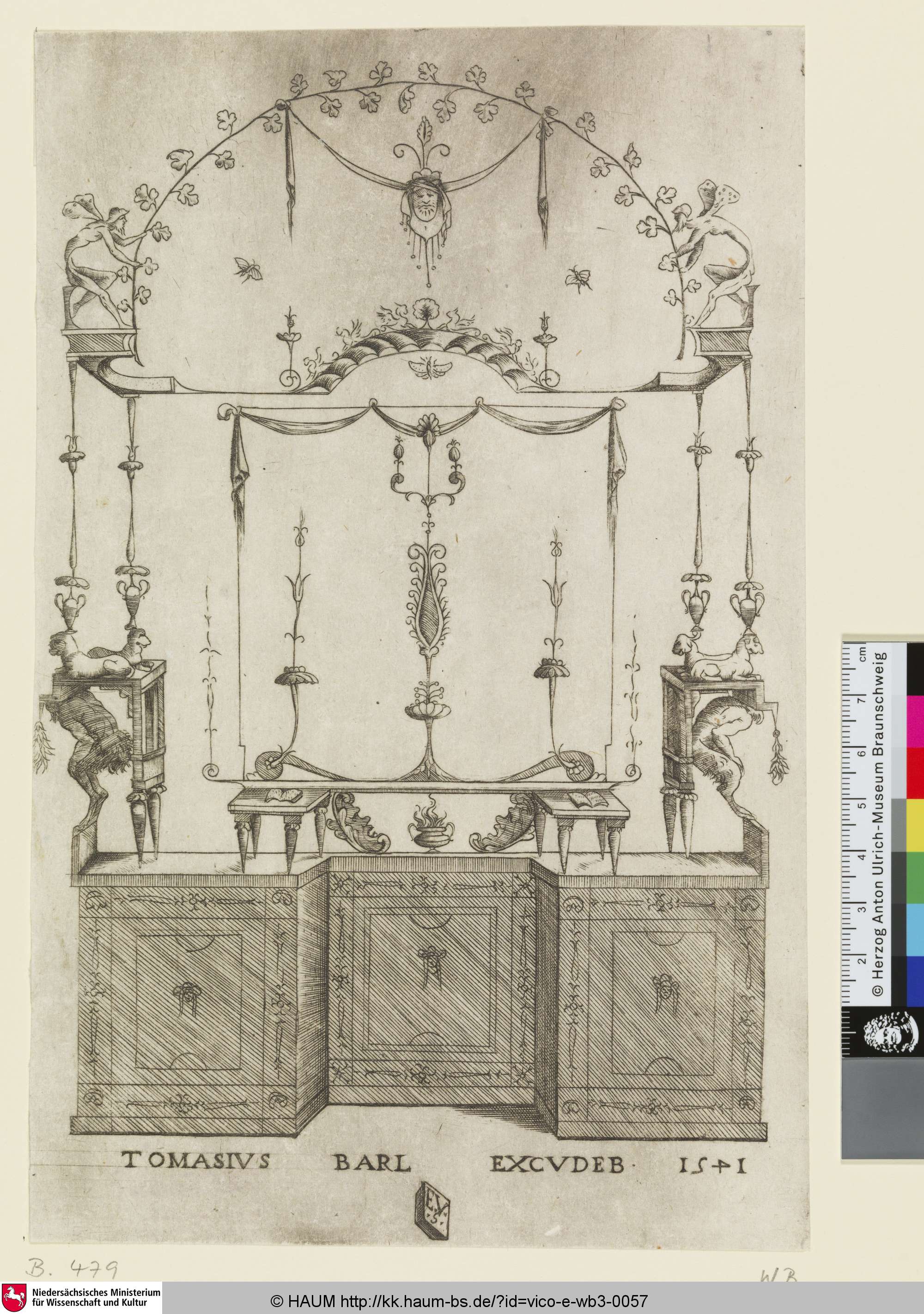 [Armoire; Gehäuse], Enea Vico, 1541