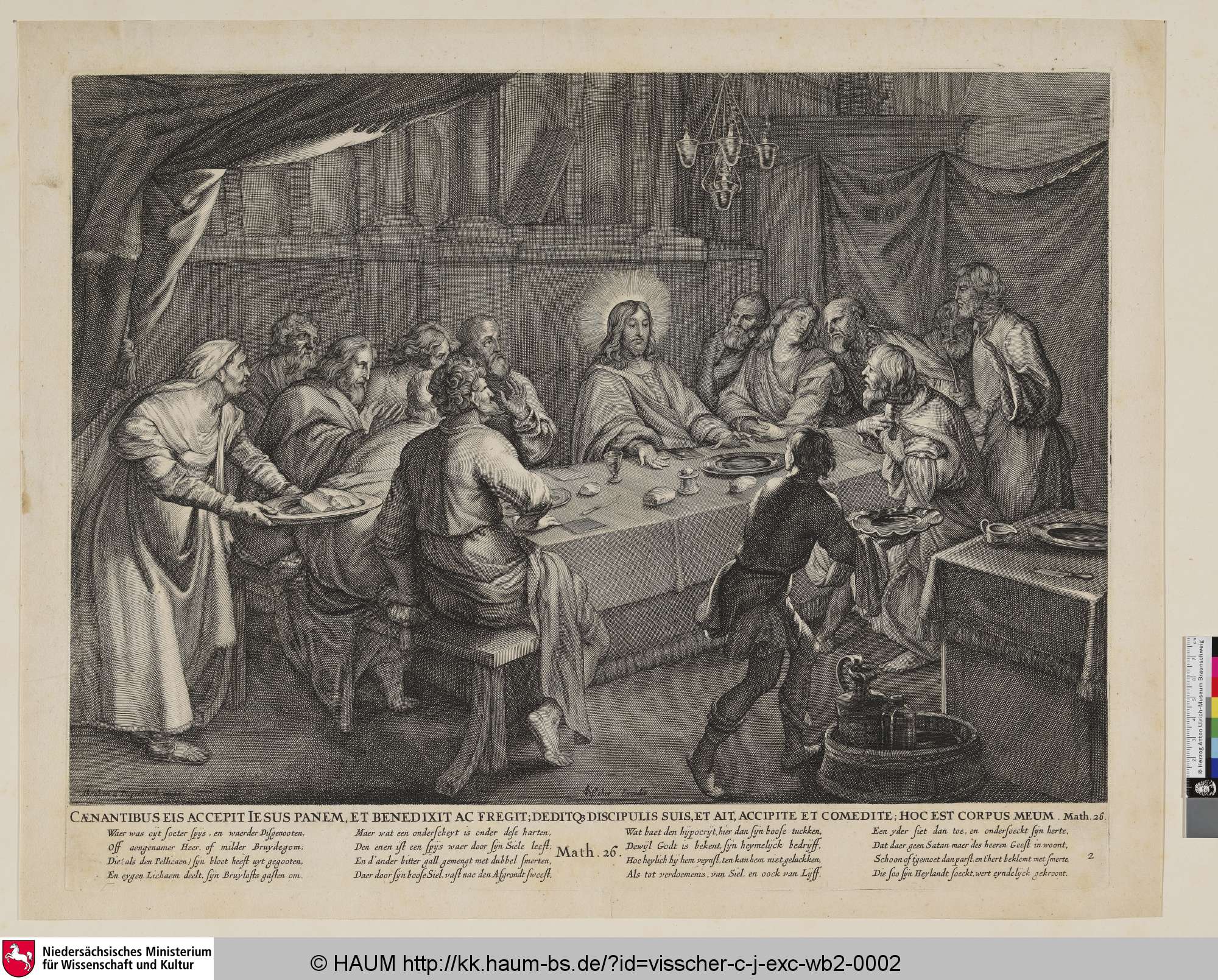 [Das letzte Abendmahl], Claes Janszoon Visscher II, 1606–1652