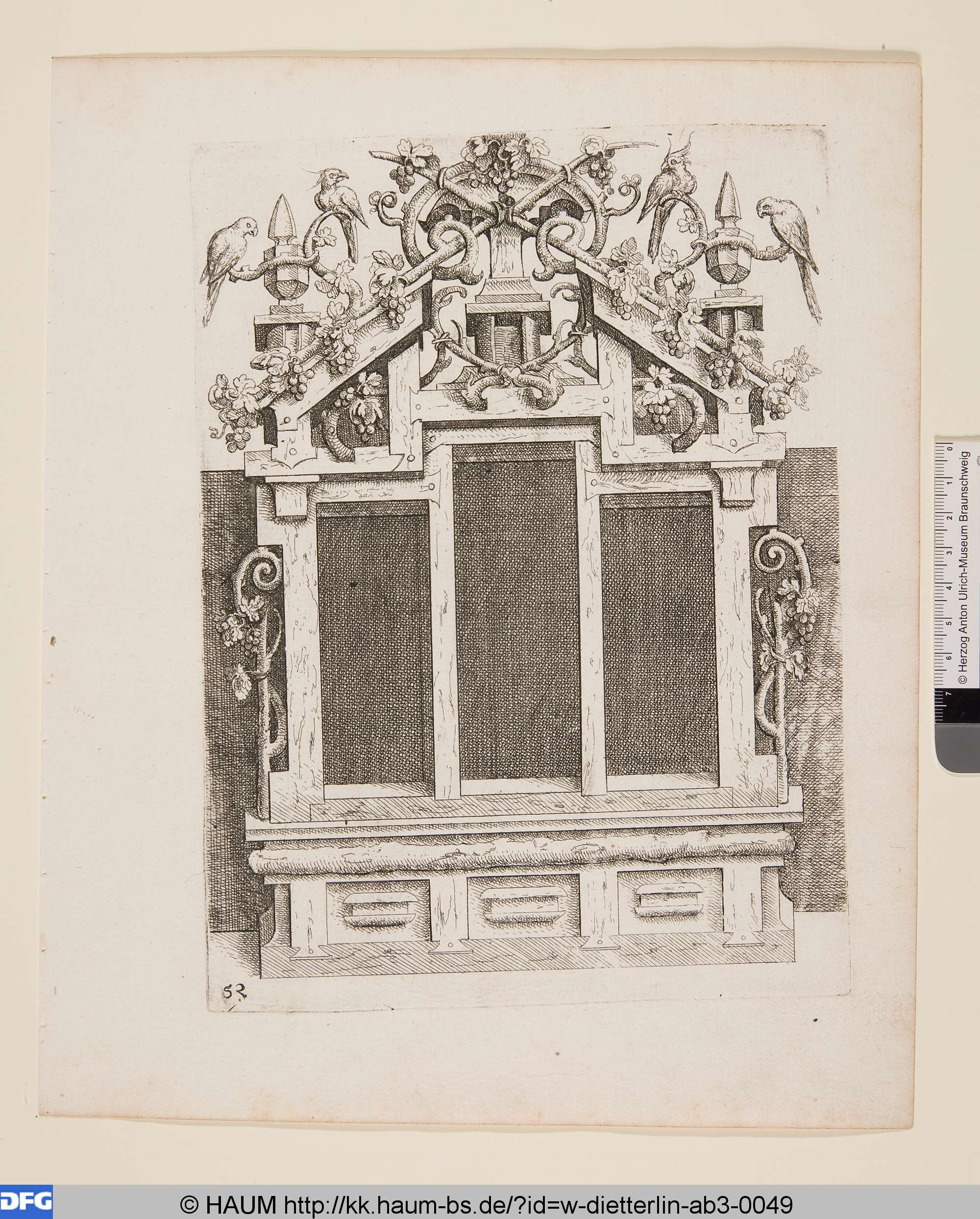Dreigeteiltes Fenster, Balthasar Caimox, 1598