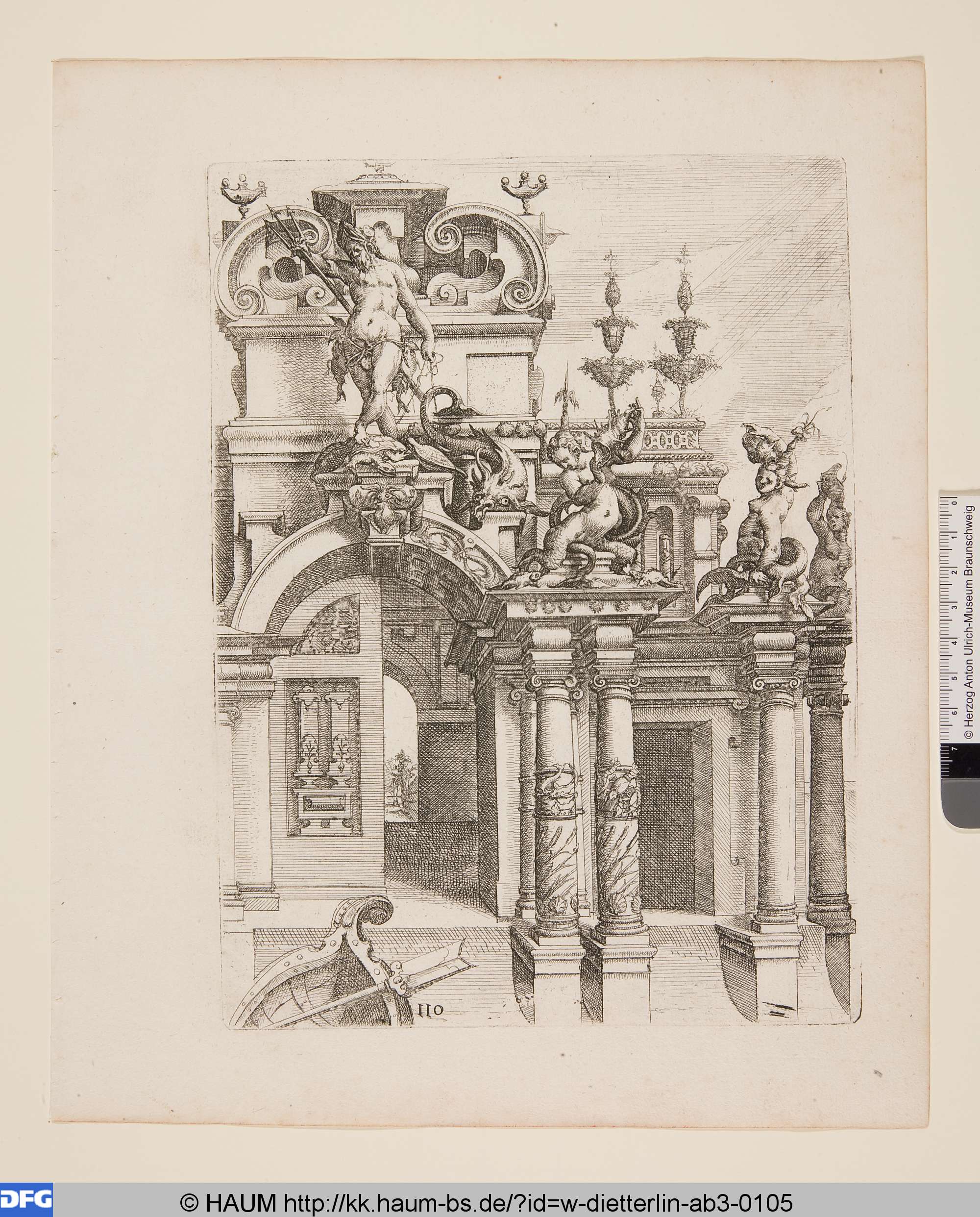 Portal mit Neptun, Balthasar Caimox, 1598