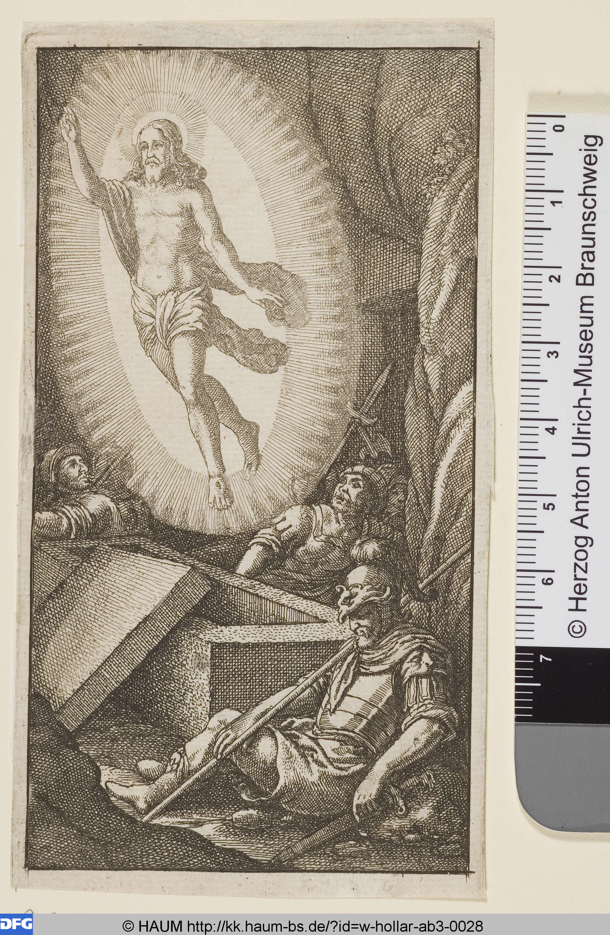 Auferstehung, Wenceslaus Hollar, 1671