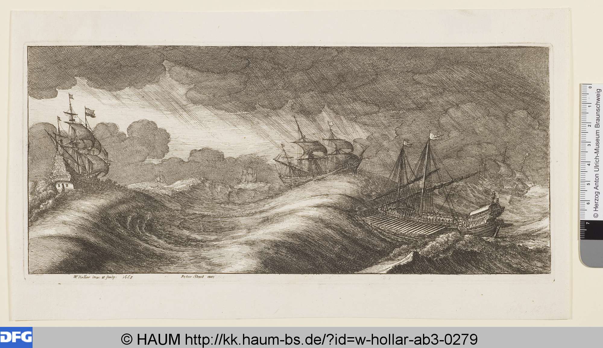 Die Galeere, Wenceslaus Hollar, 1665