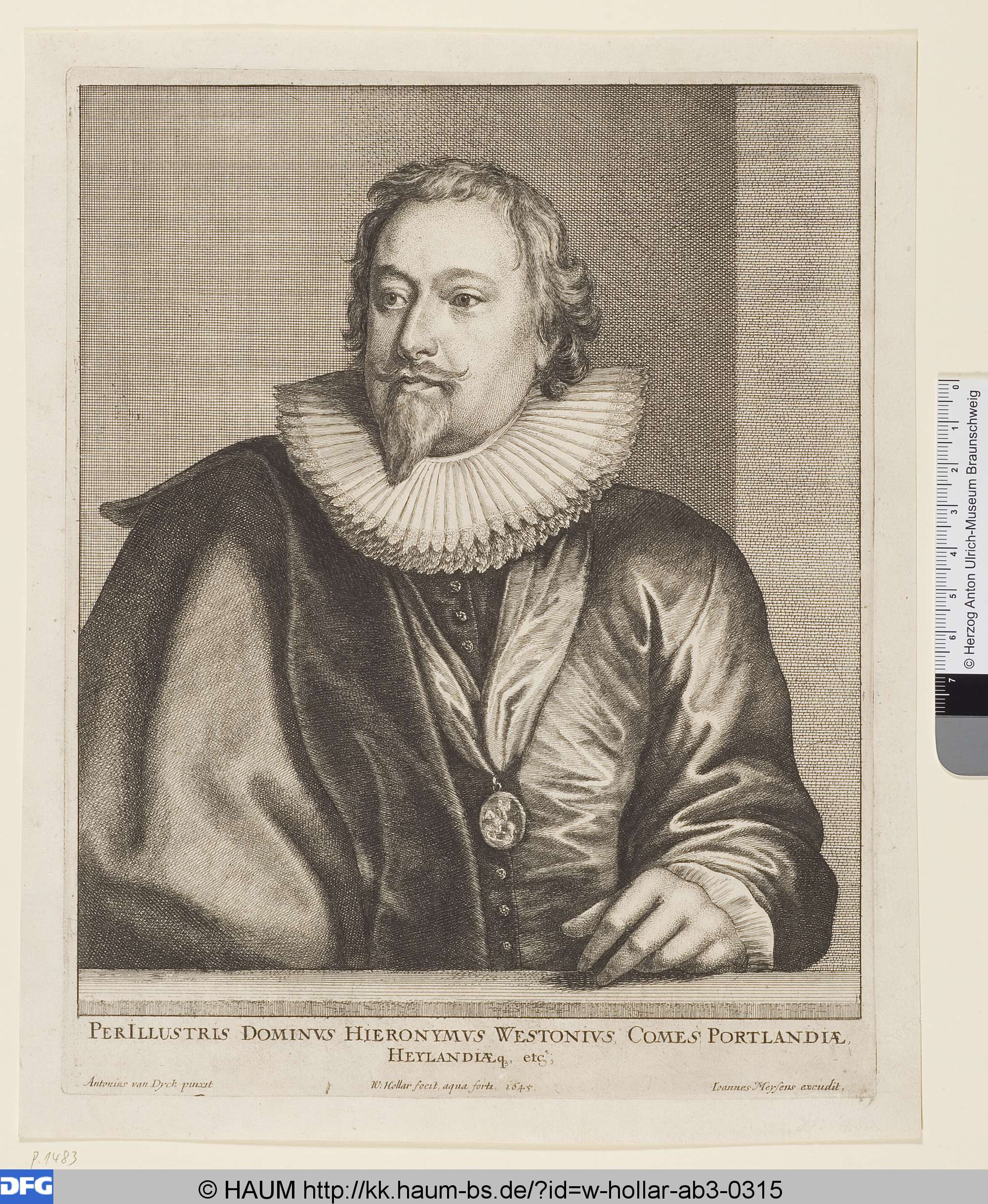 Hieronymus Weston, Anthony van Dyck, 1645