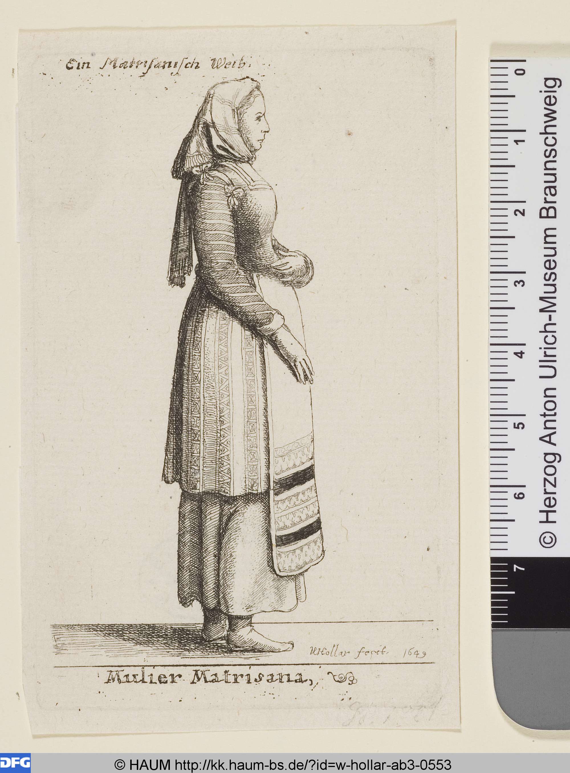 Matrisanische Frau, Wenceslaus Hollar, 1649