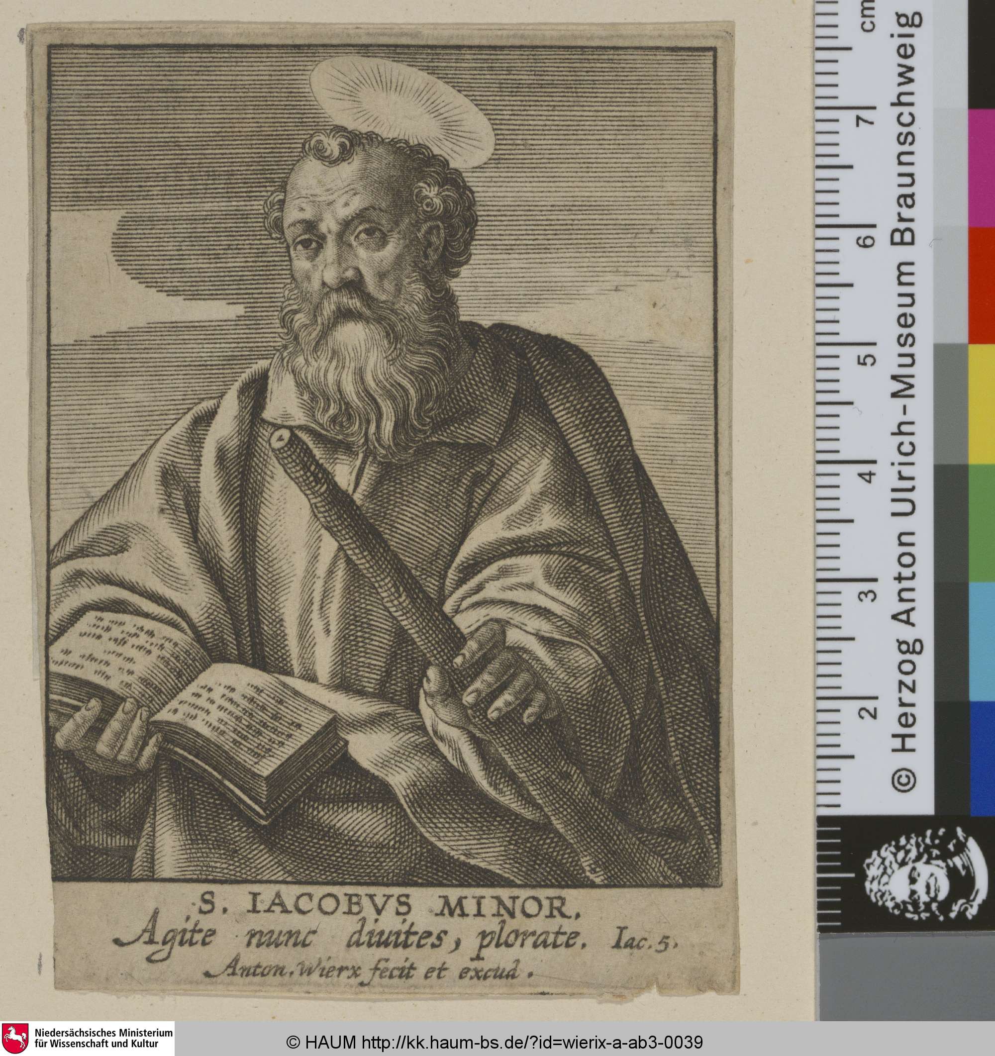 S. Jacobus minor., Antonie Wierix, 1572–1604