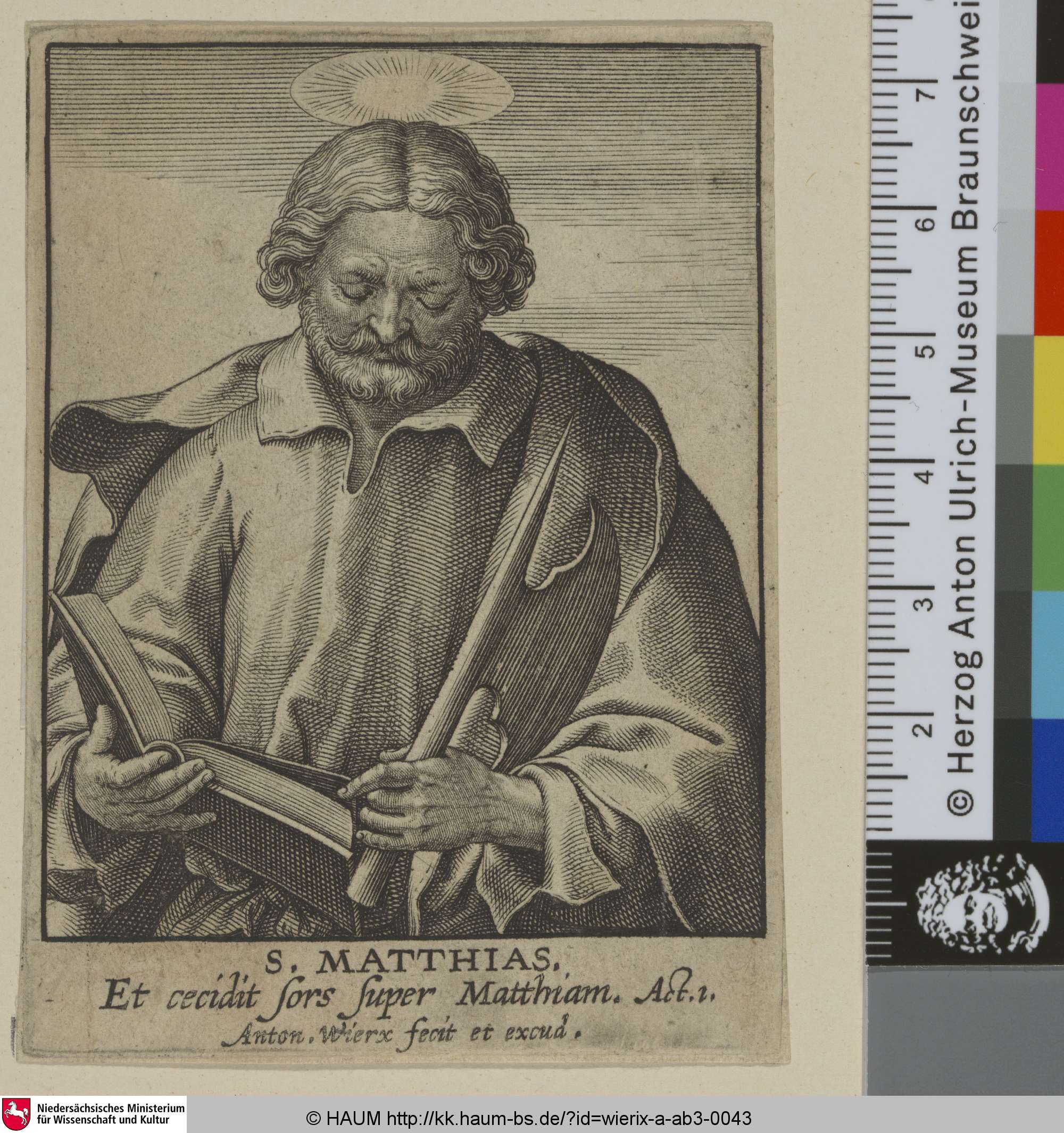 S. Matthias., Antonie Wierix, 1572–1604