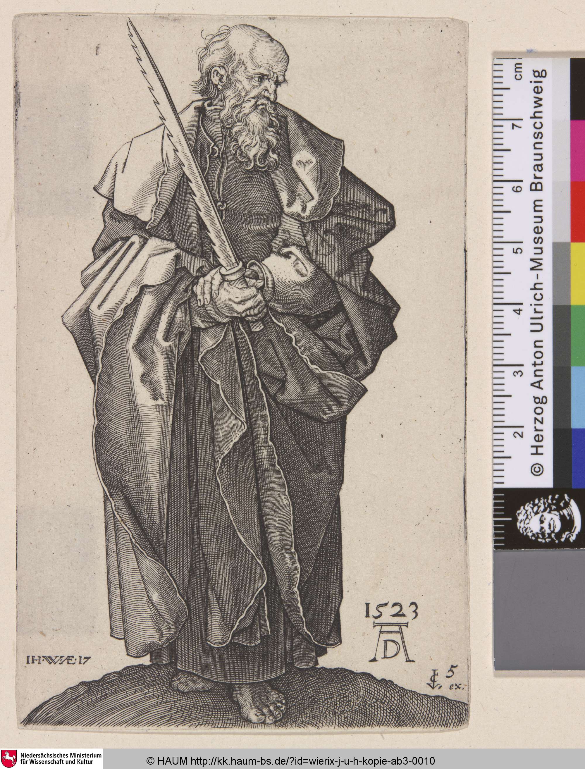[Hl. Simon der Zelot; St Simon], Johan Wierix, 1565–1567