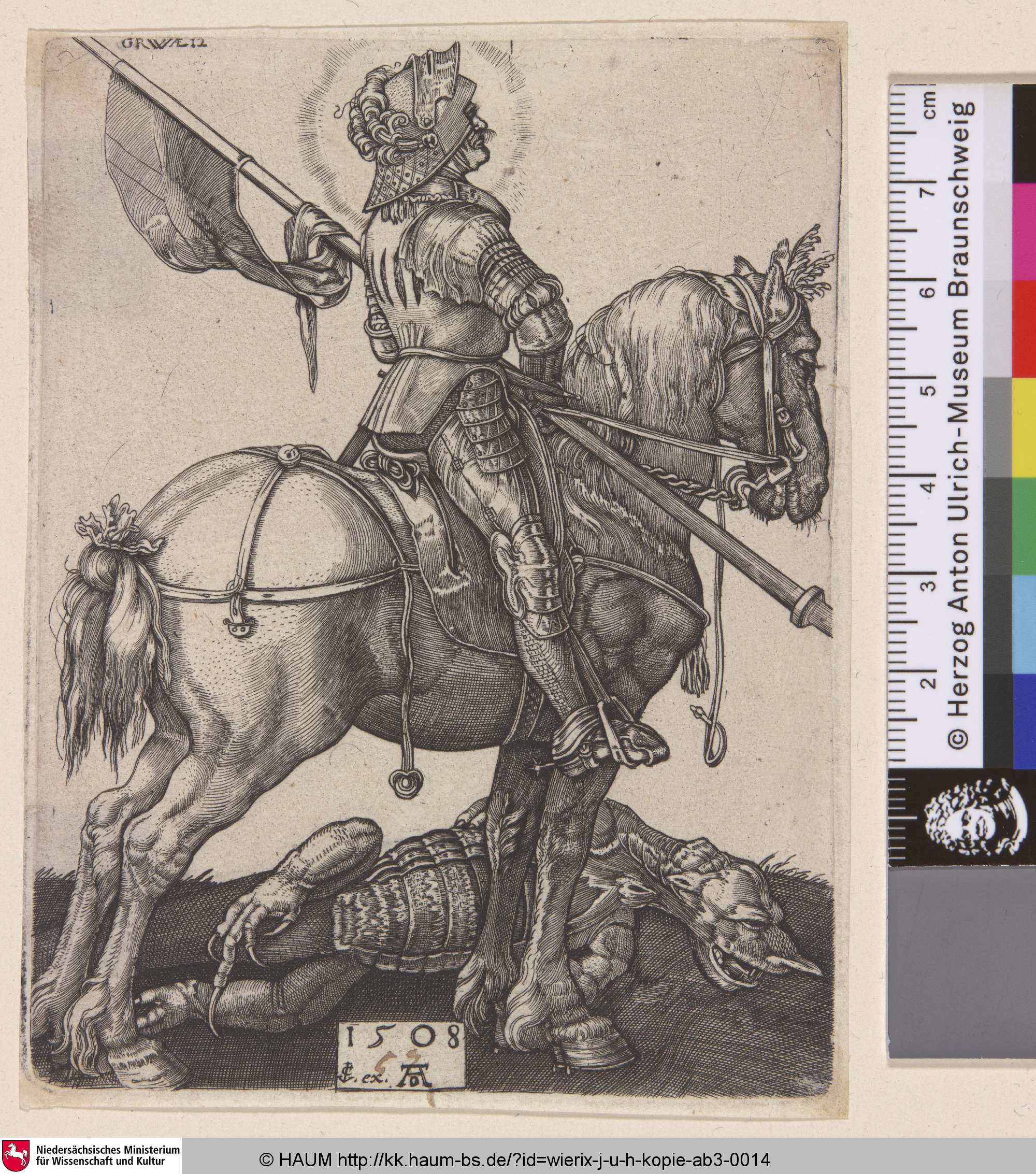 [Hl. Georg; St George], Johan Wierix, 1565–1567