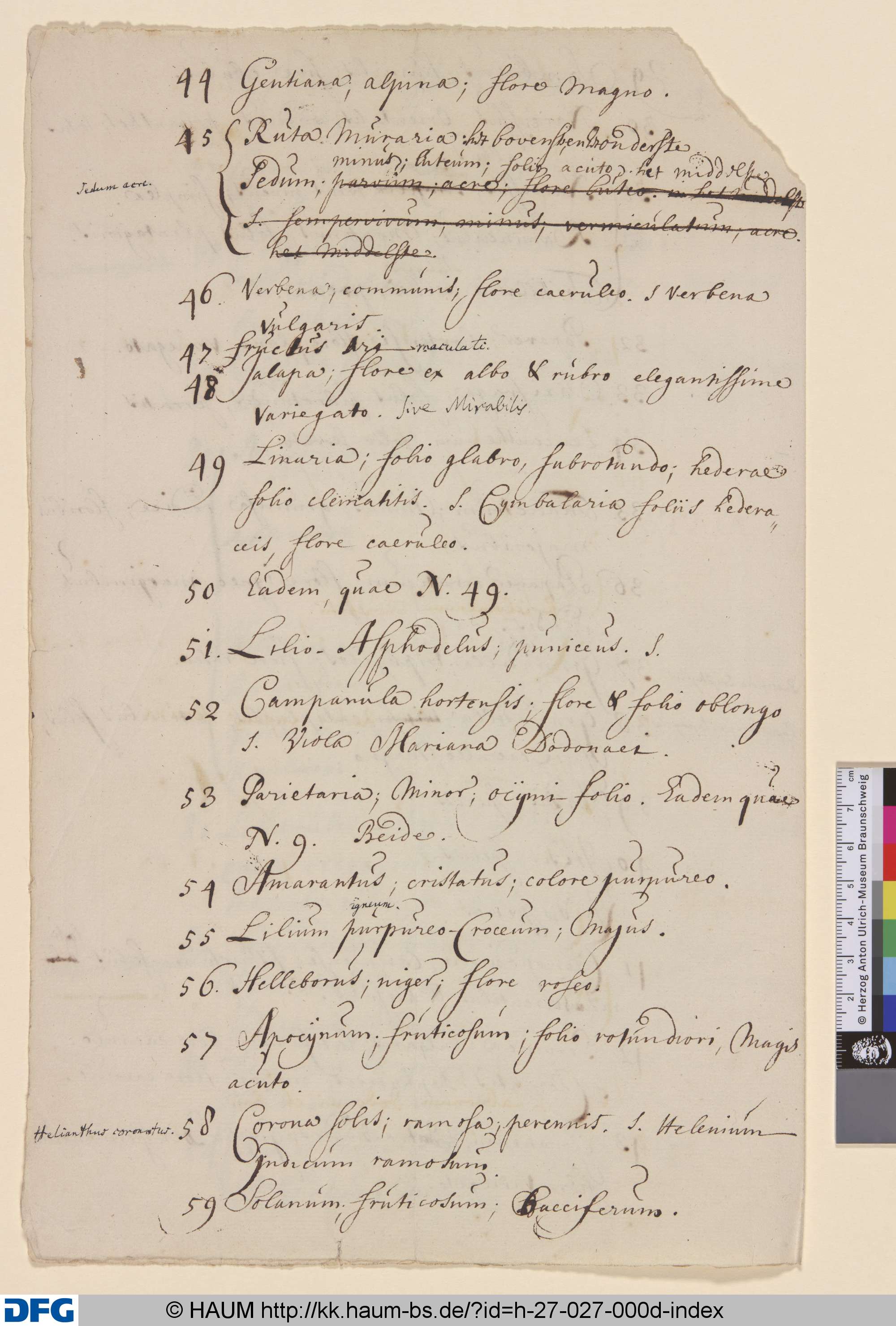 Inhaltsverzeichnis Seite 4, 1651–1700