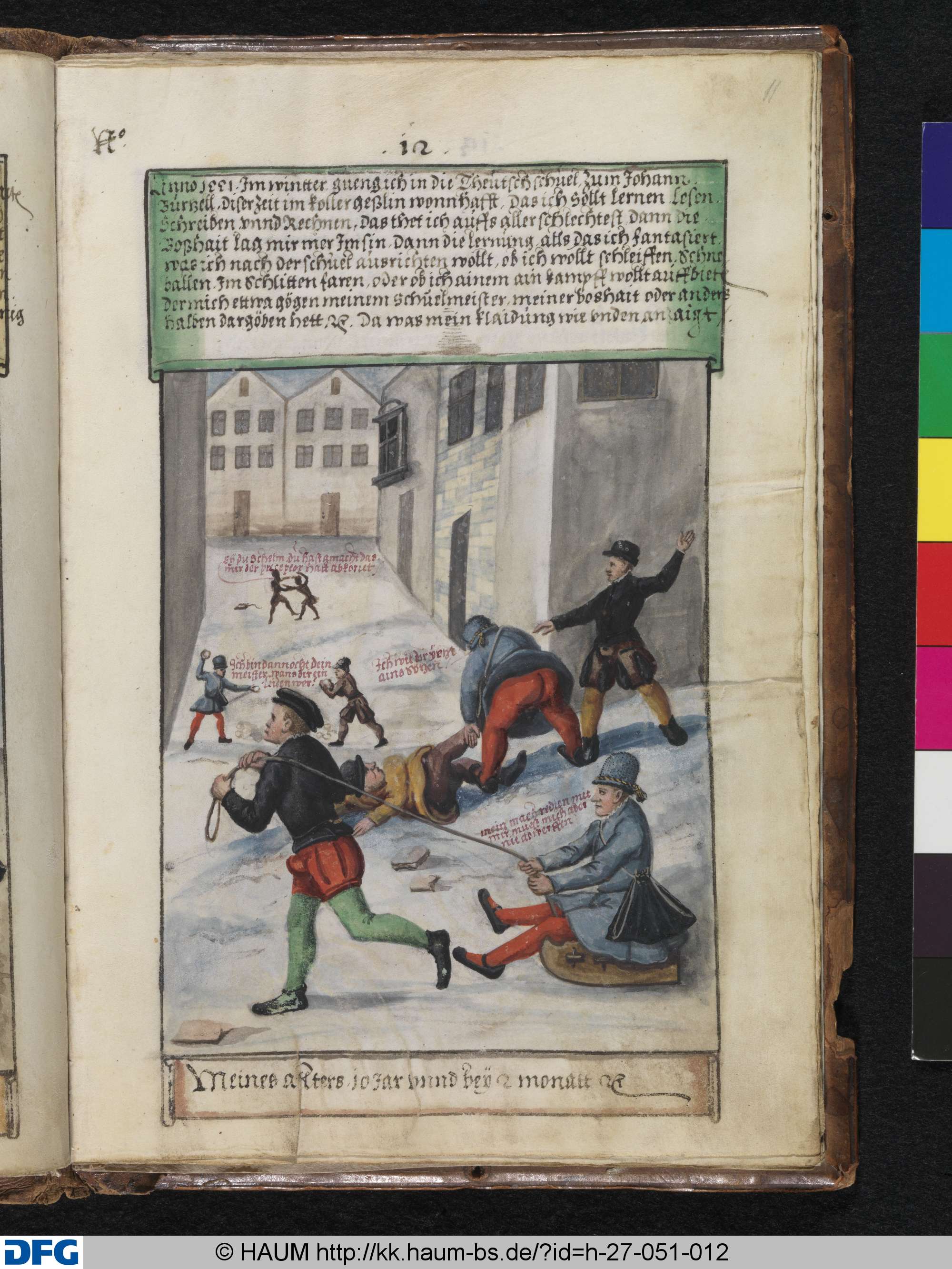 Meines alters 10 jar und bey 2 monatt, Jeremias Schemel, 1561