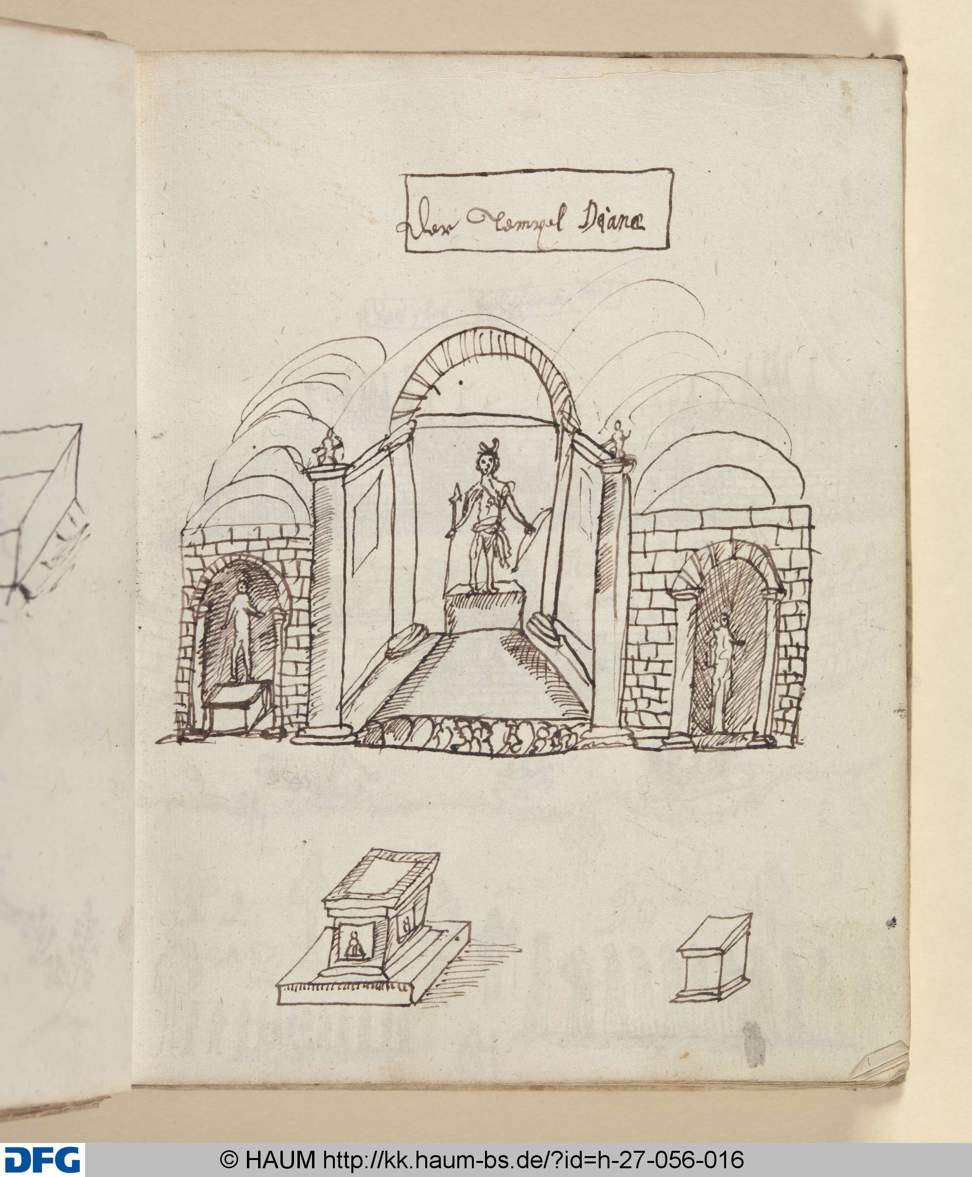 Zeichenkurs: Der Tempel der Diana, Anthony Ulrich, Duke of Brunswick-Wolfenbüttel, 1642–1647