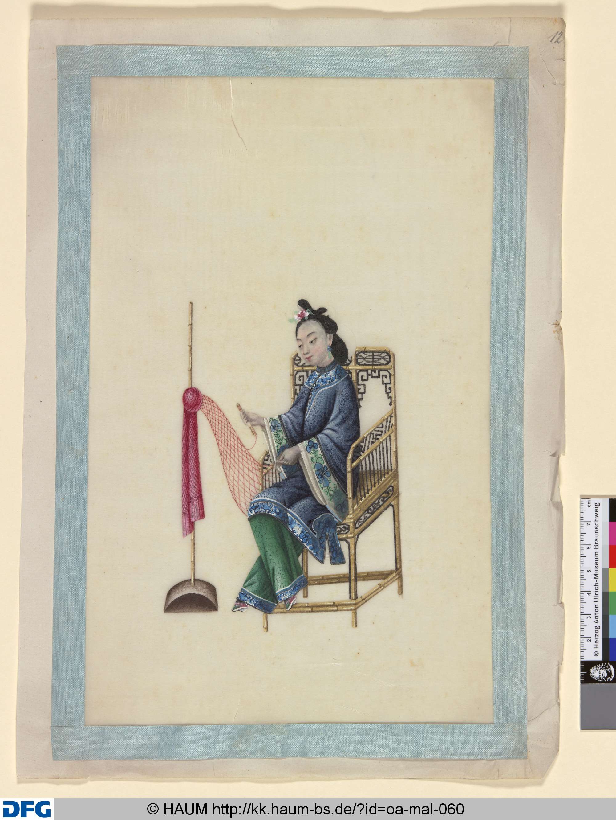 Dame auf Bambussessel, 1801–1815