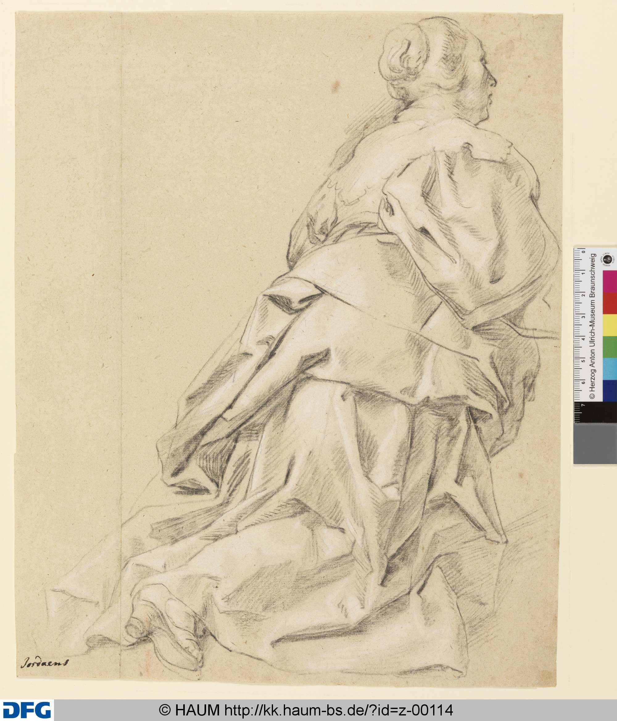 Kniende Frau, Jacob Jordaens, 1640–1650