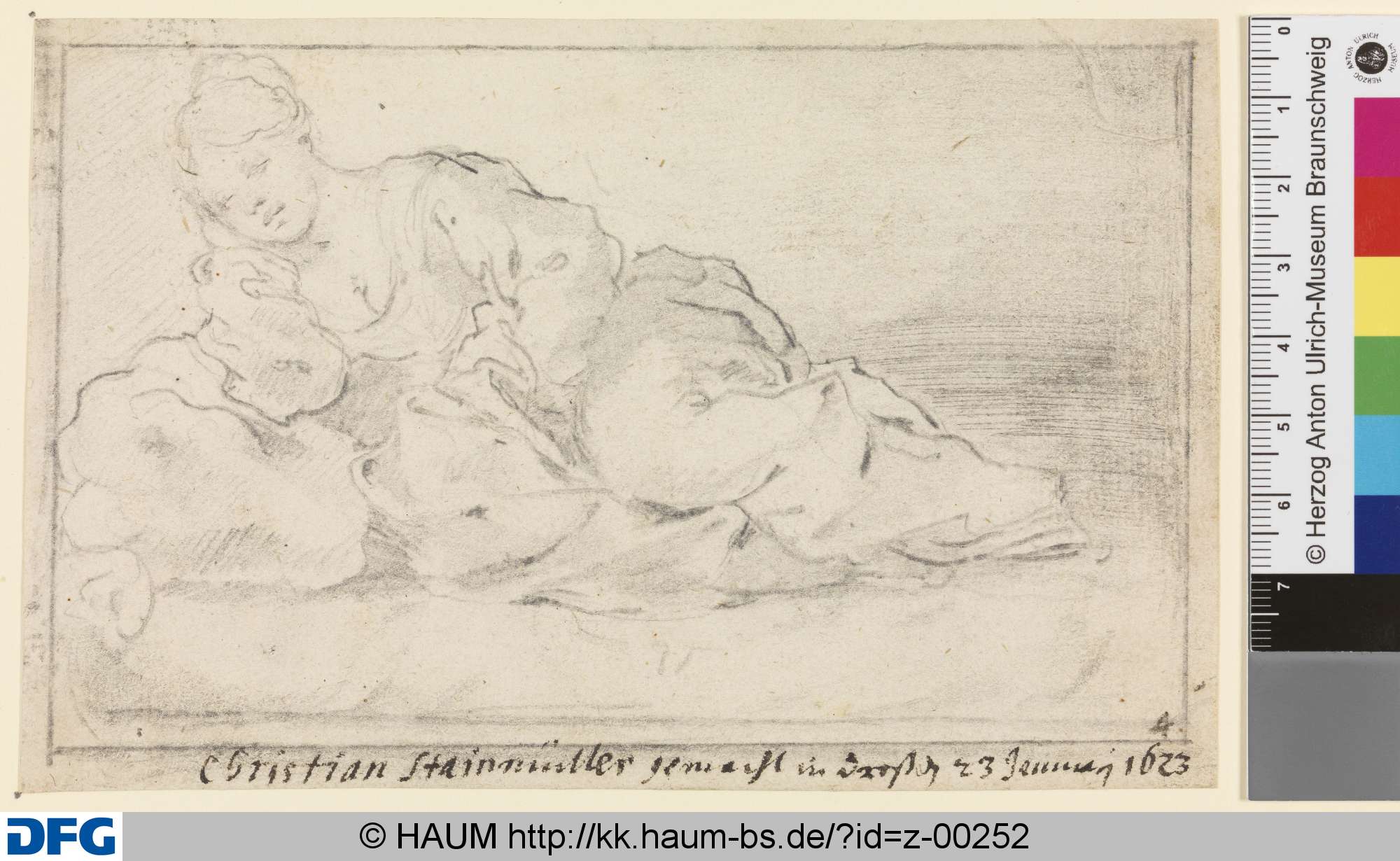 Liegende junge Frau, Christian Steinmüller, 1623