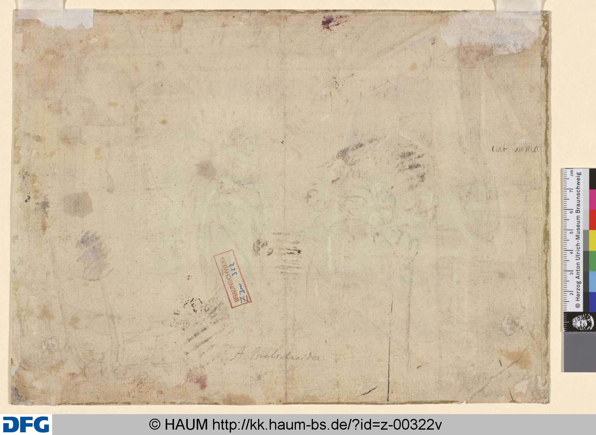 Skizze eines Rundbogenportals (?), Augustin Braun, 1612