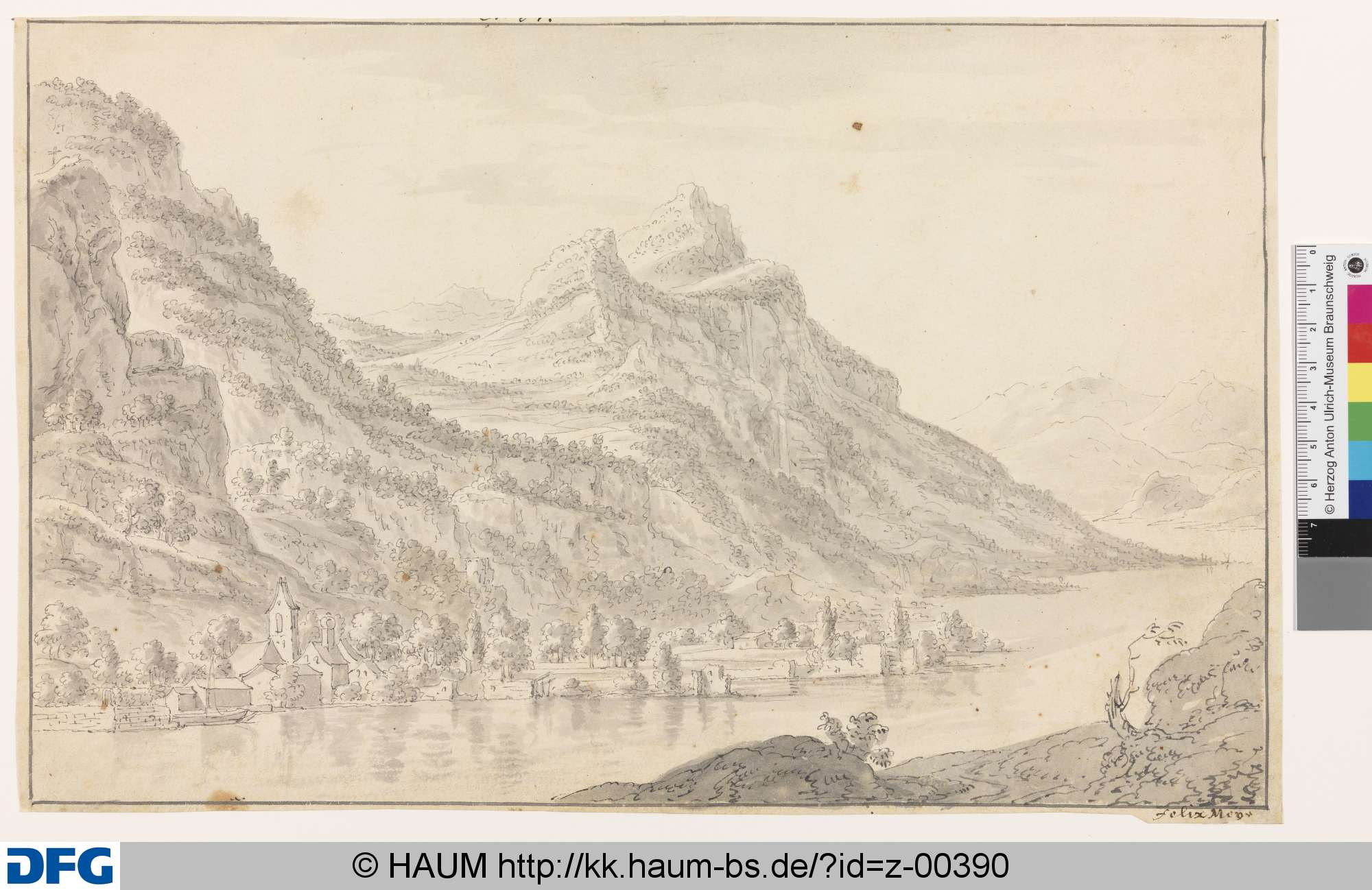 Ansicht von Weesen am Walensee, Felix Meyer, 1673–1713
