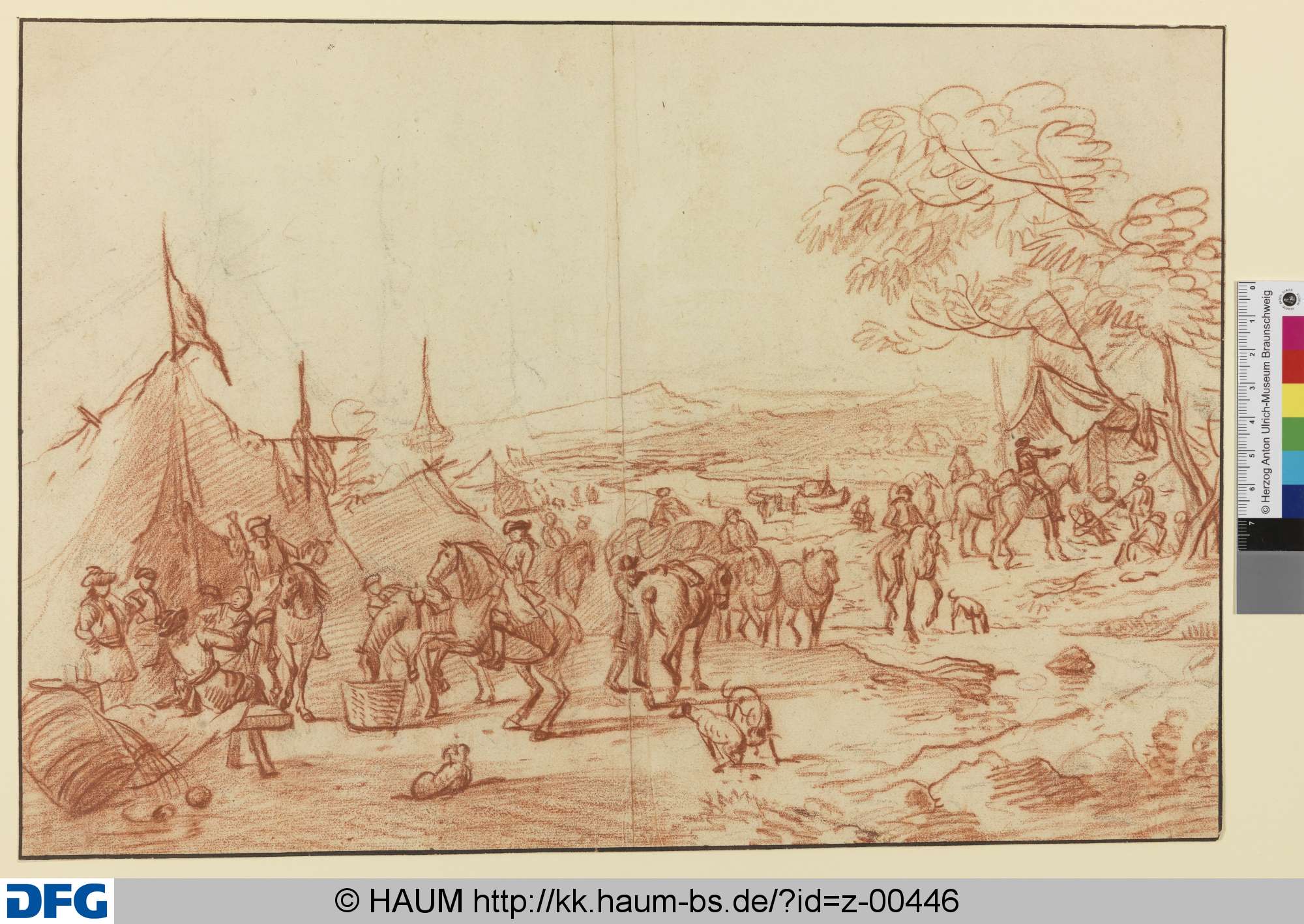 Reiter bei einem Zeltlager, Philips Wouwerman, 1639–1668