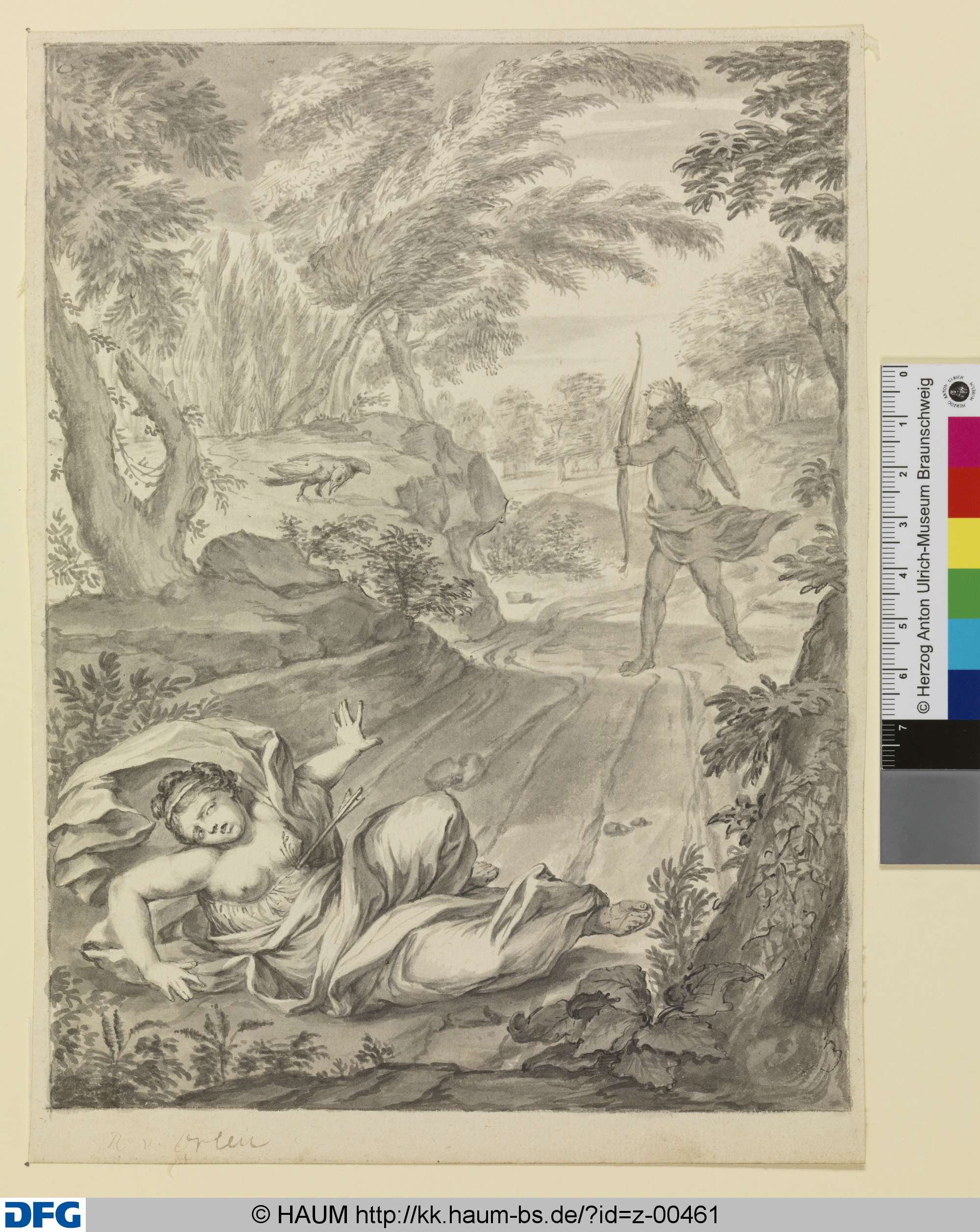 Apoll tötet die Coronis, Richard van Orley, 1683–1732