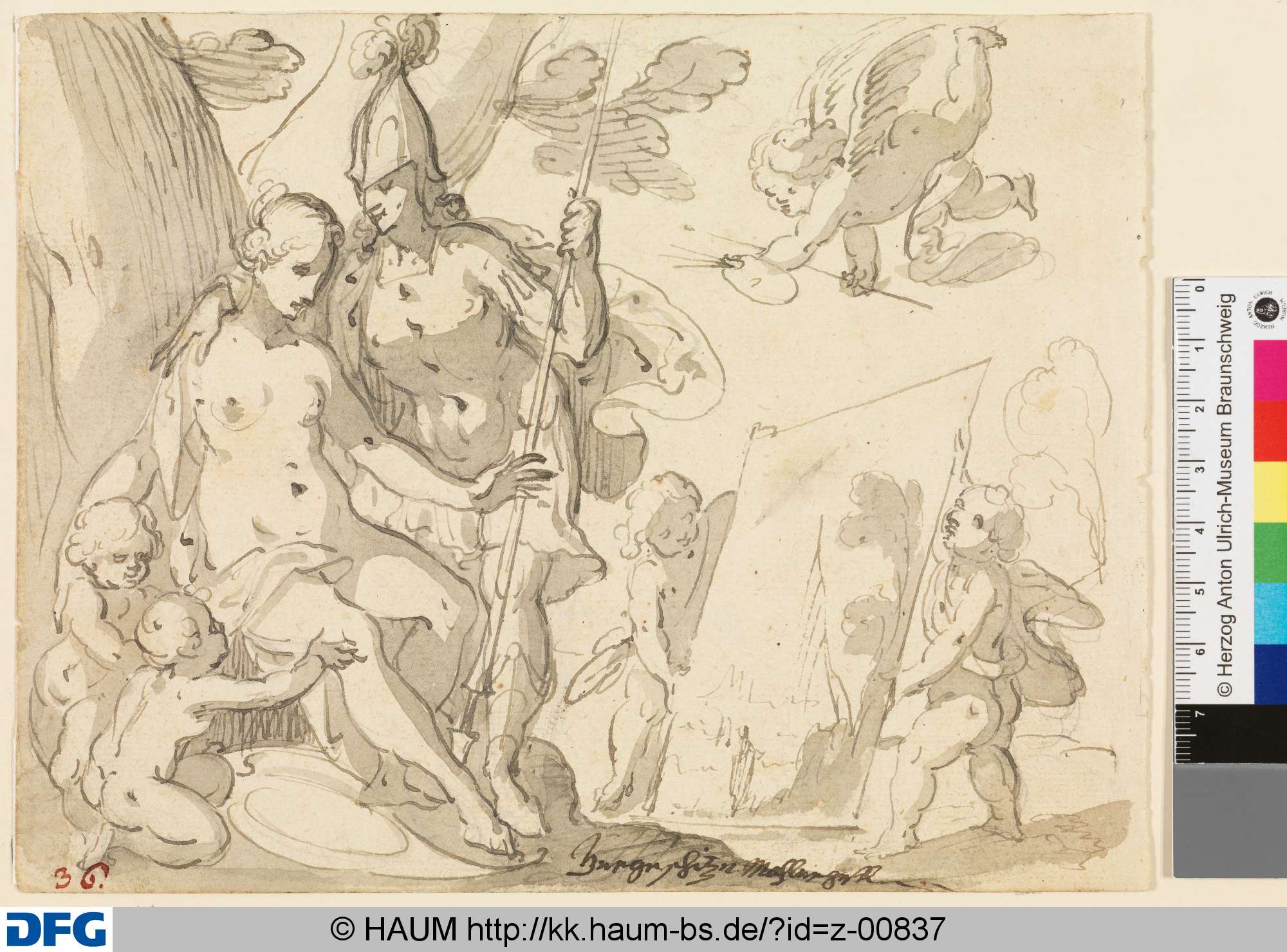 Die Malerei, von Minerva beschützt, 17th century