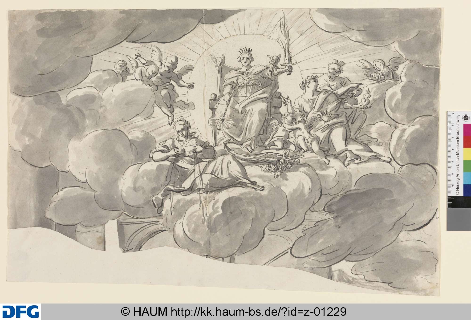 Der Mittag (obere Hälfte), Johann Daniel Preißler, 1723
