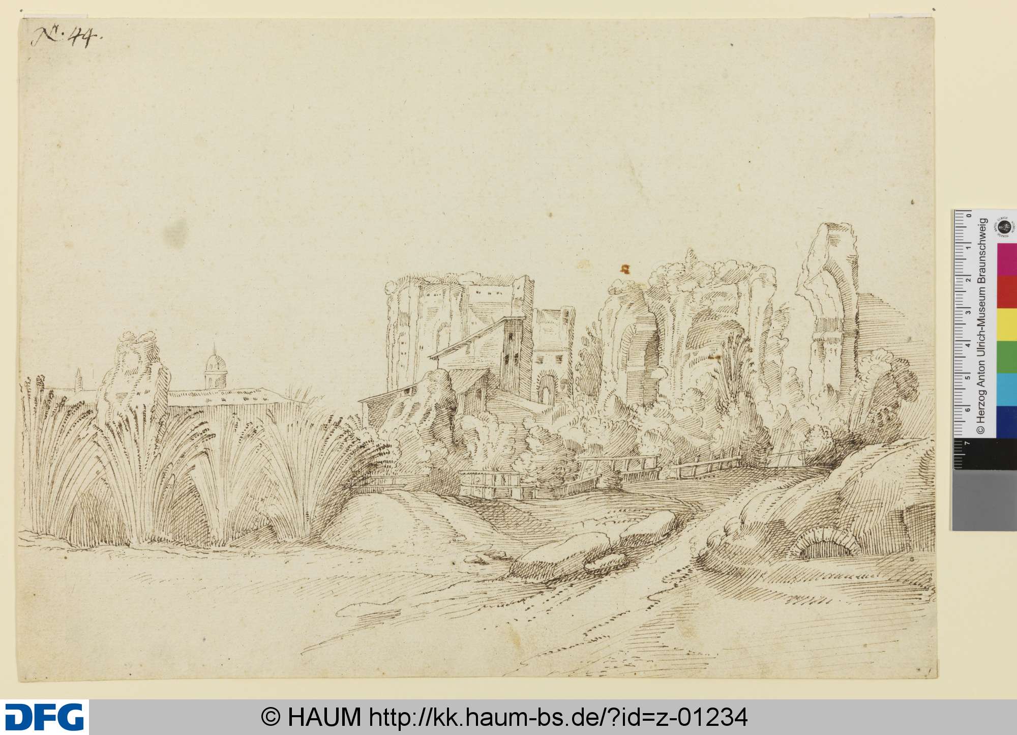 Ruinen der Trajansthermen, um 1609, 1604–1614
