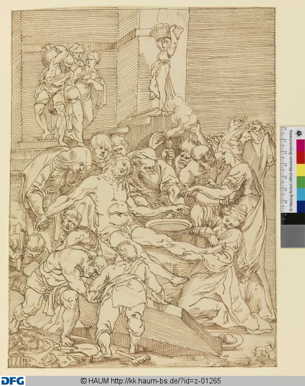 Die Anhänger Christi versorgen seinen Leichnam, Peter Paul Rubens, 1597