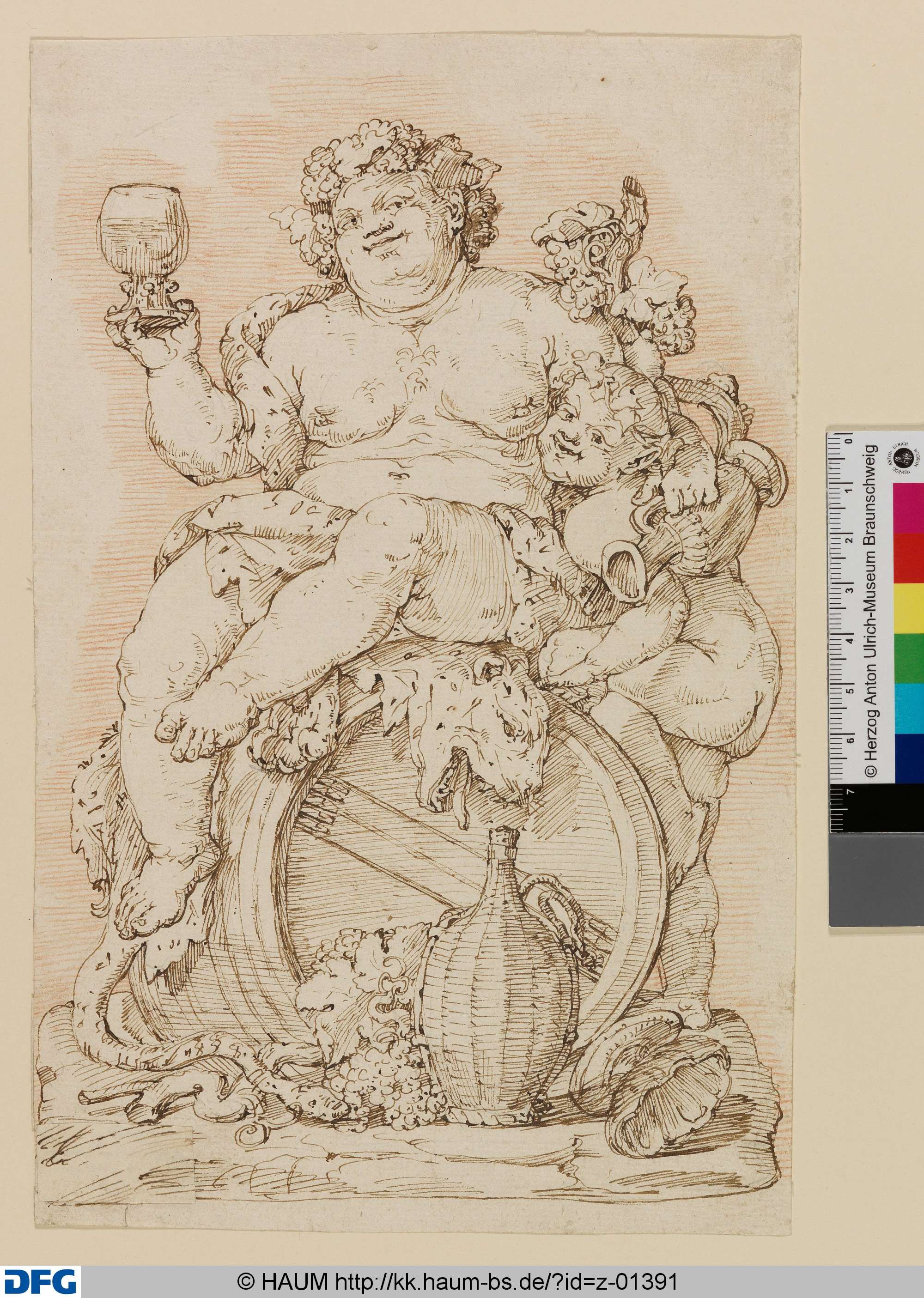 Bacchus auf dem Weinfaß, Jan Claudius de Cock, 1688–1736
