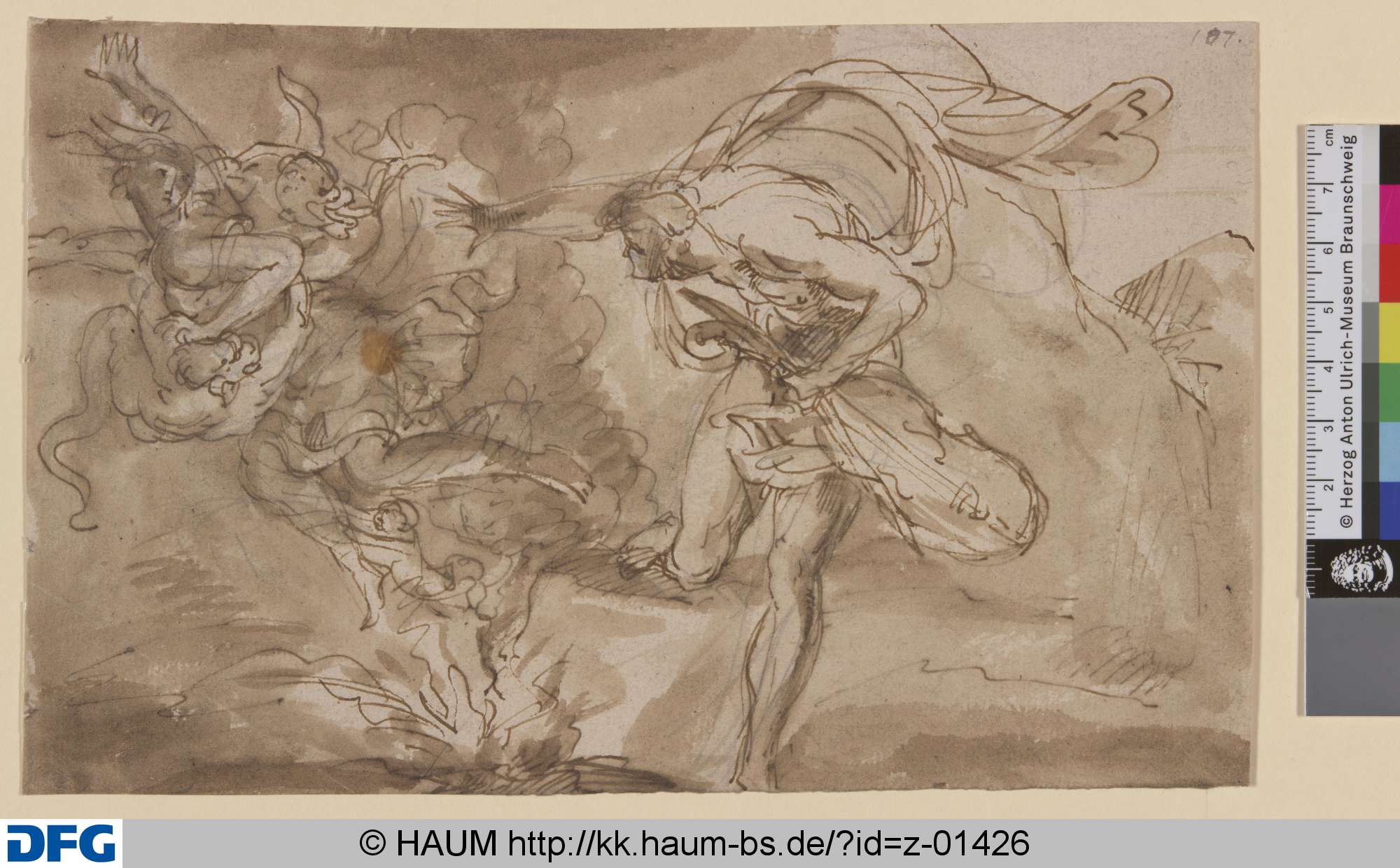 Orpheus flieht vor den Erinnyen, Jan Claudius de Cock, 1688–1736