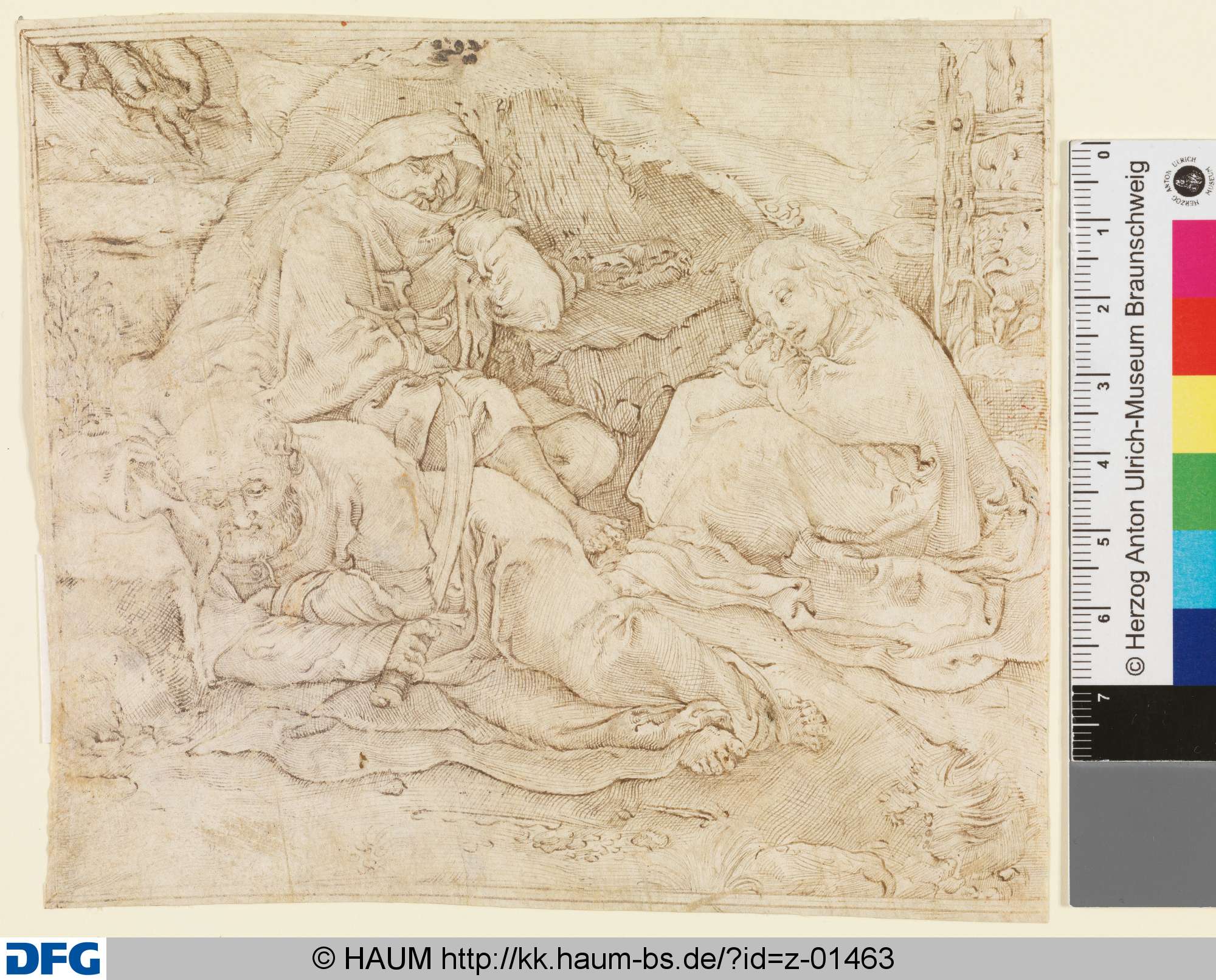 Die schlafenden Jünger, Hendrik Goltzius
